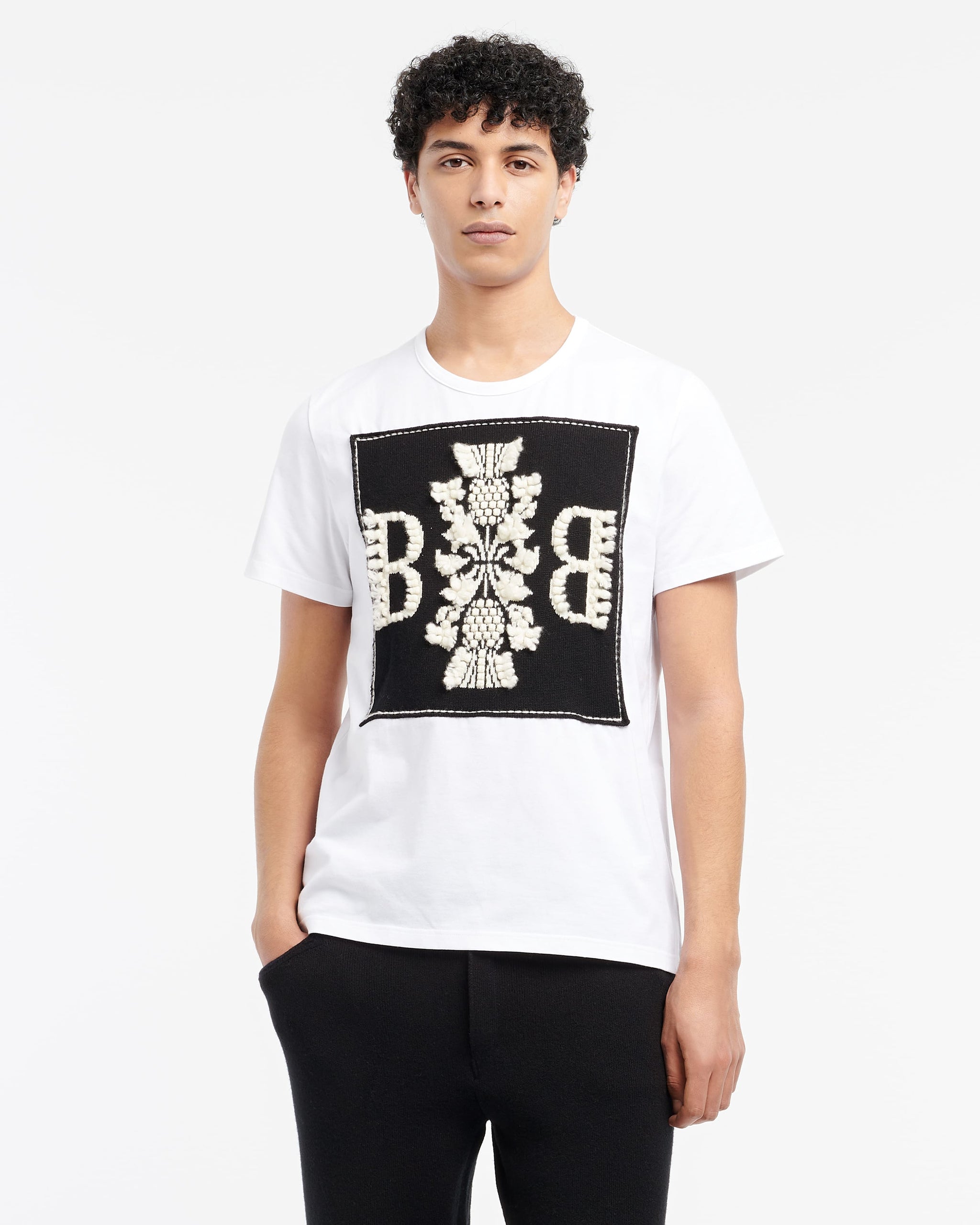 T-shirt with Barrie logo cashmere patch | Barrie - Barrie