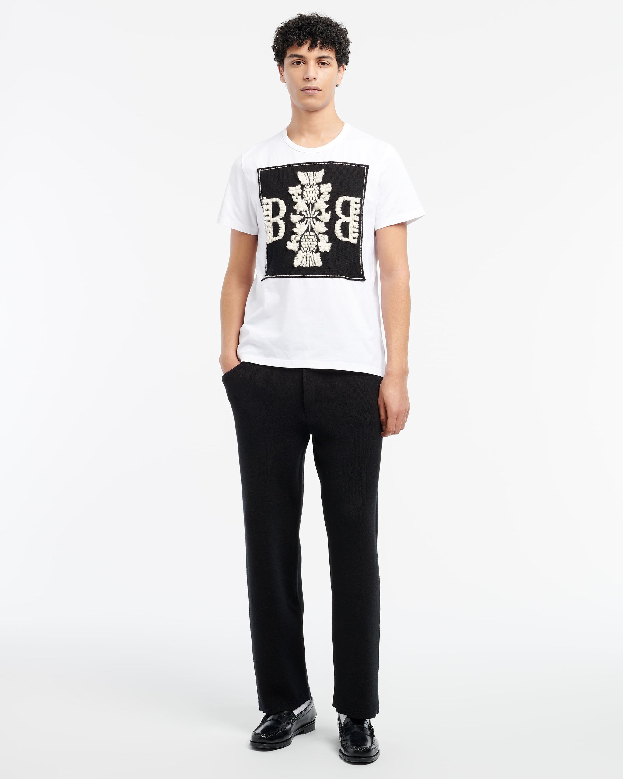 T-shirt with Barrie logo cashmere patch | Barrie - Barrie