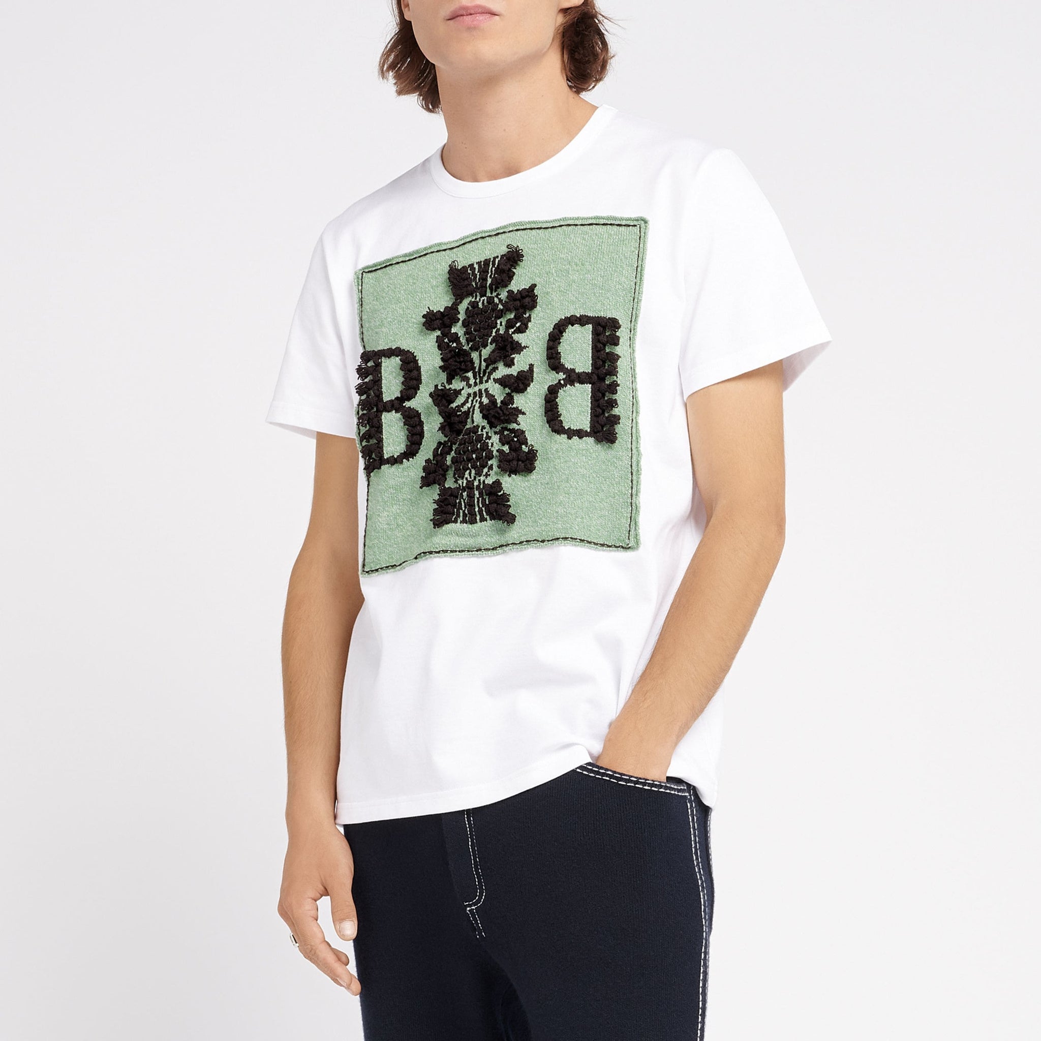 T-shirt with Barrie logo cashmere patch | Barrie - Barrie