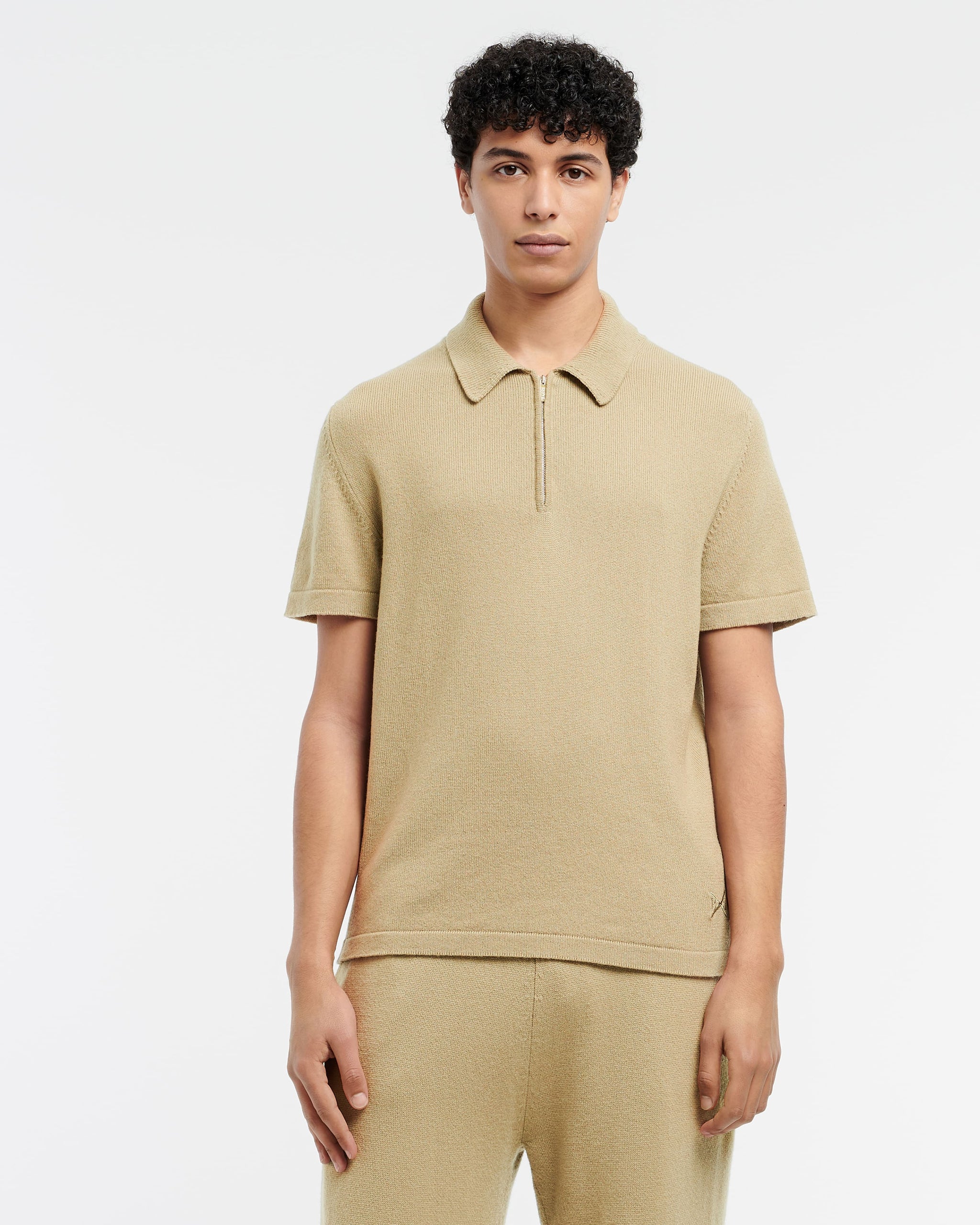 B Label cashmere zip-neck top | Barrie - Barrie