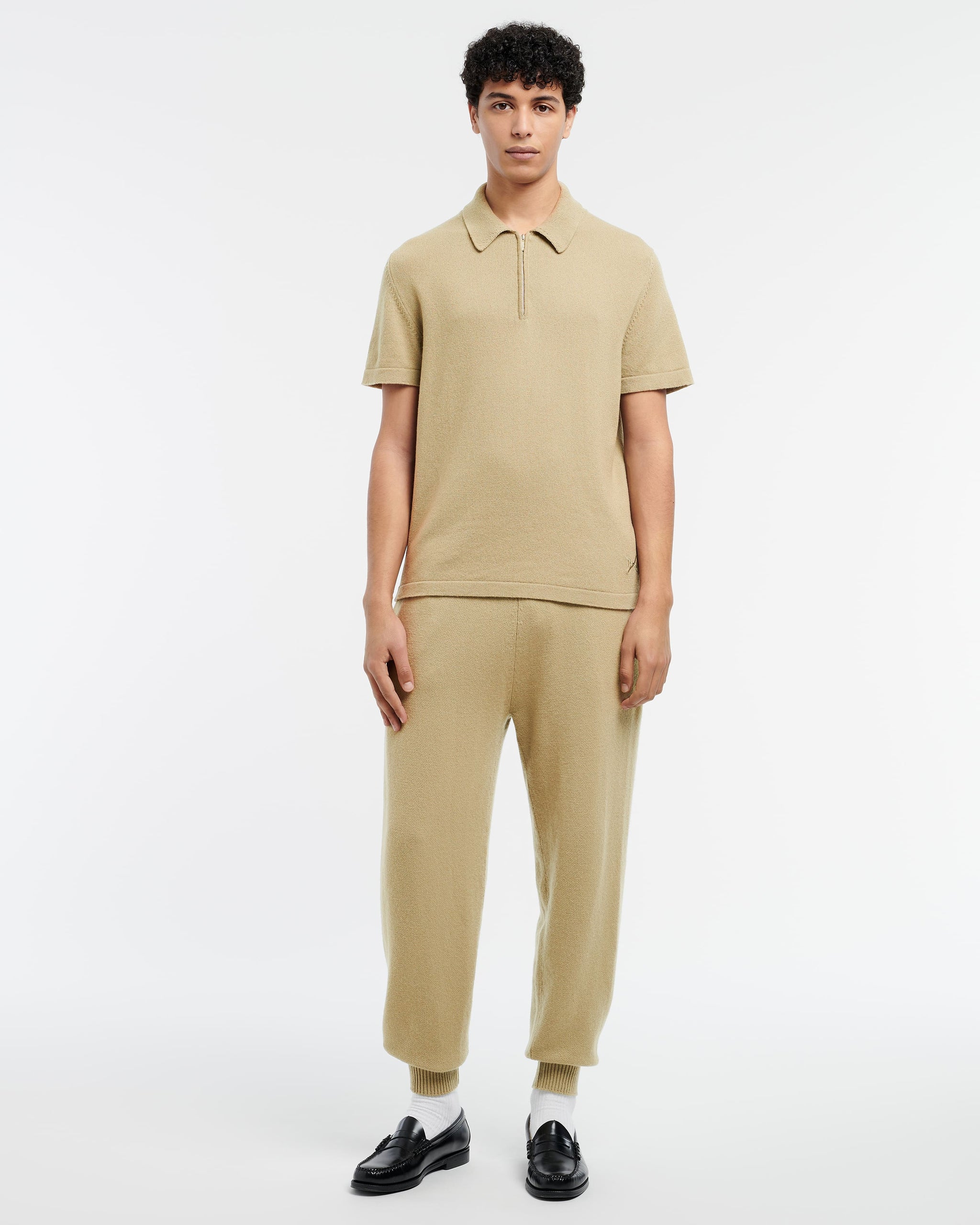 B Label cashmere zip-neck top | Barrie - Barrie