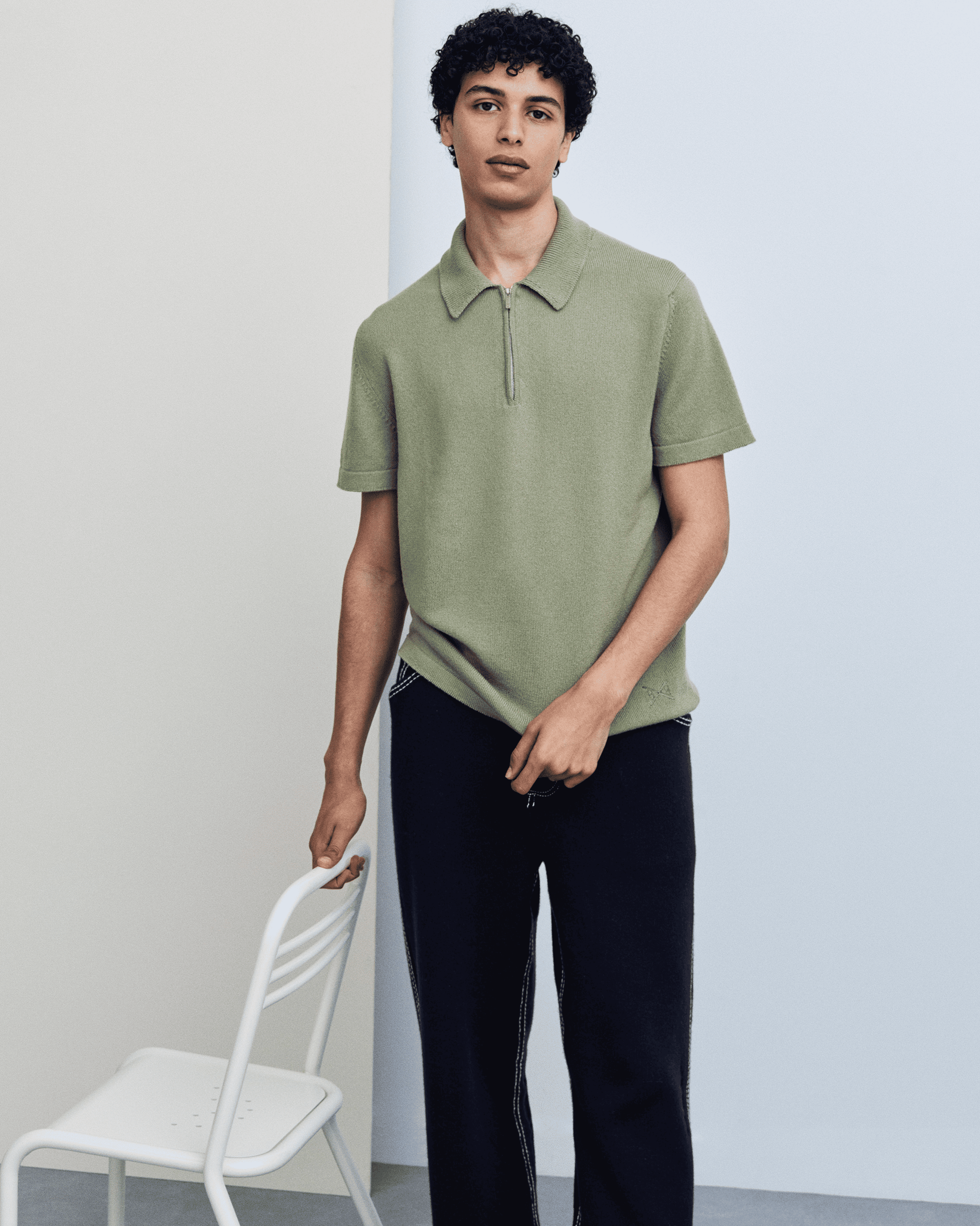 B Label cashmere zip-neck top | Barrie - Barrie