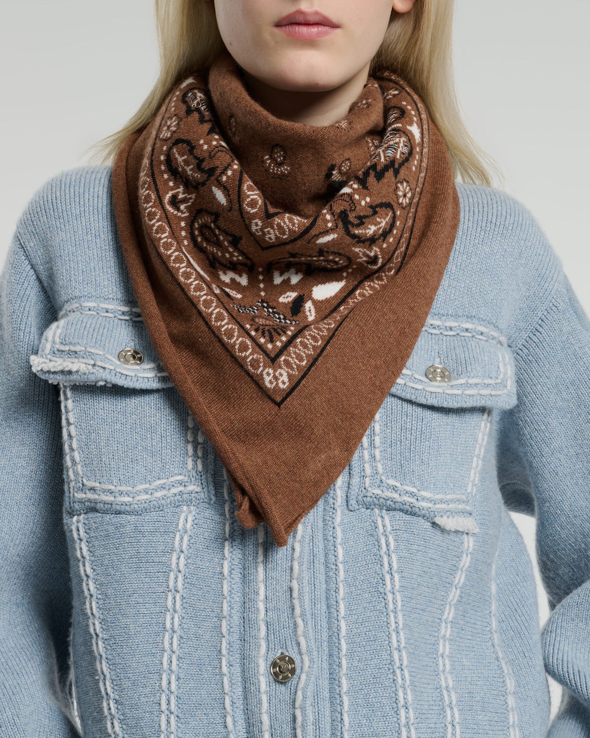Bandana in cashmere and cotton | Barrie - Barrie