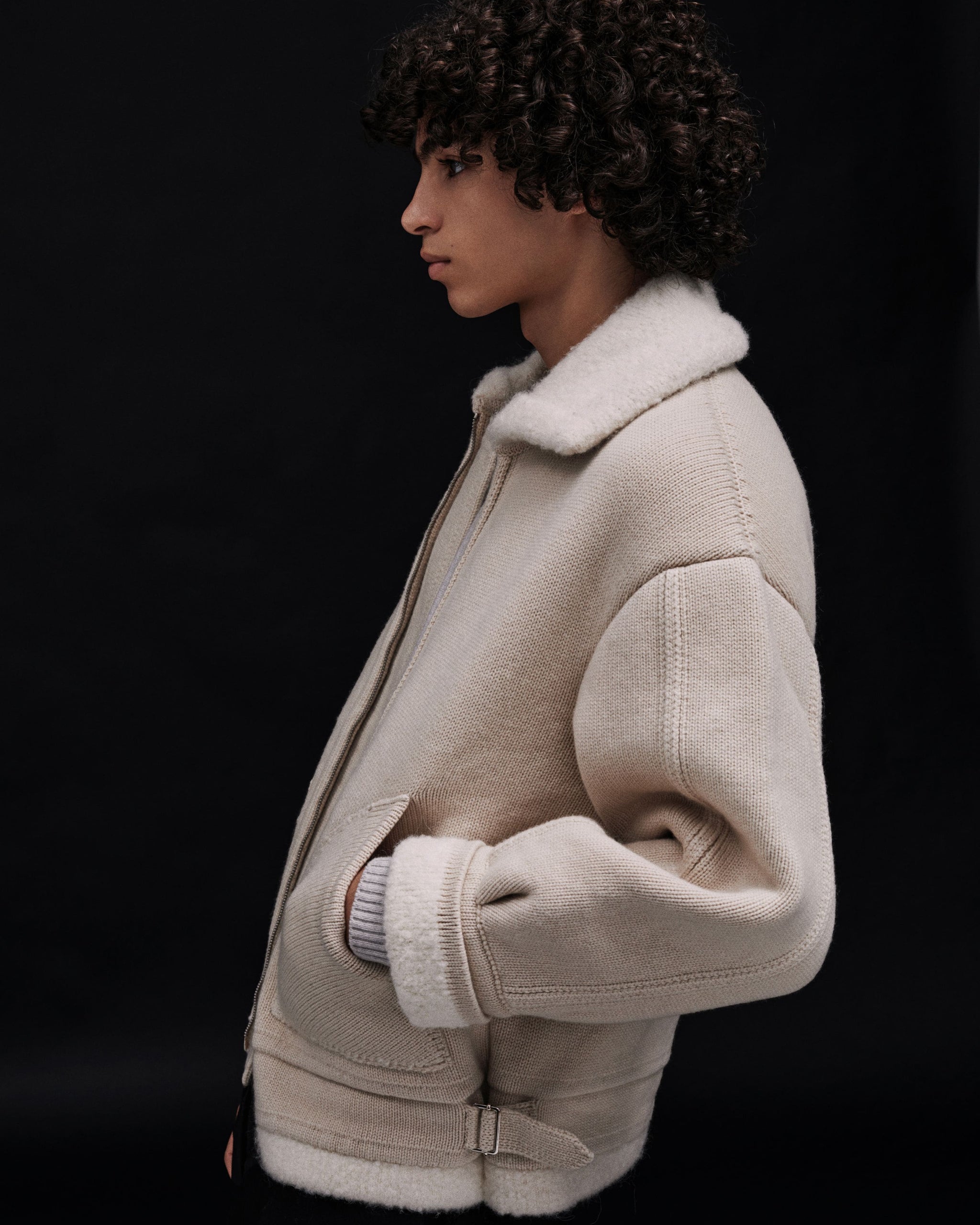 Cashmere and alpaca bomber jacket | Barrie - Barrie