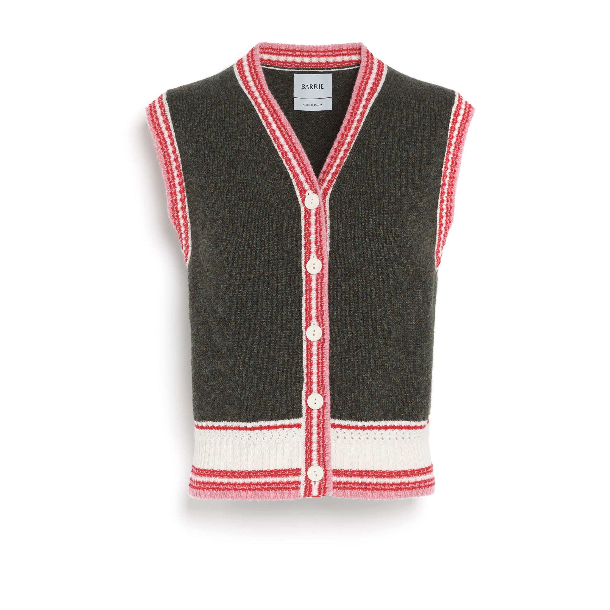 Gilet chiné sans manches en cachemire | Barrie - Barrie