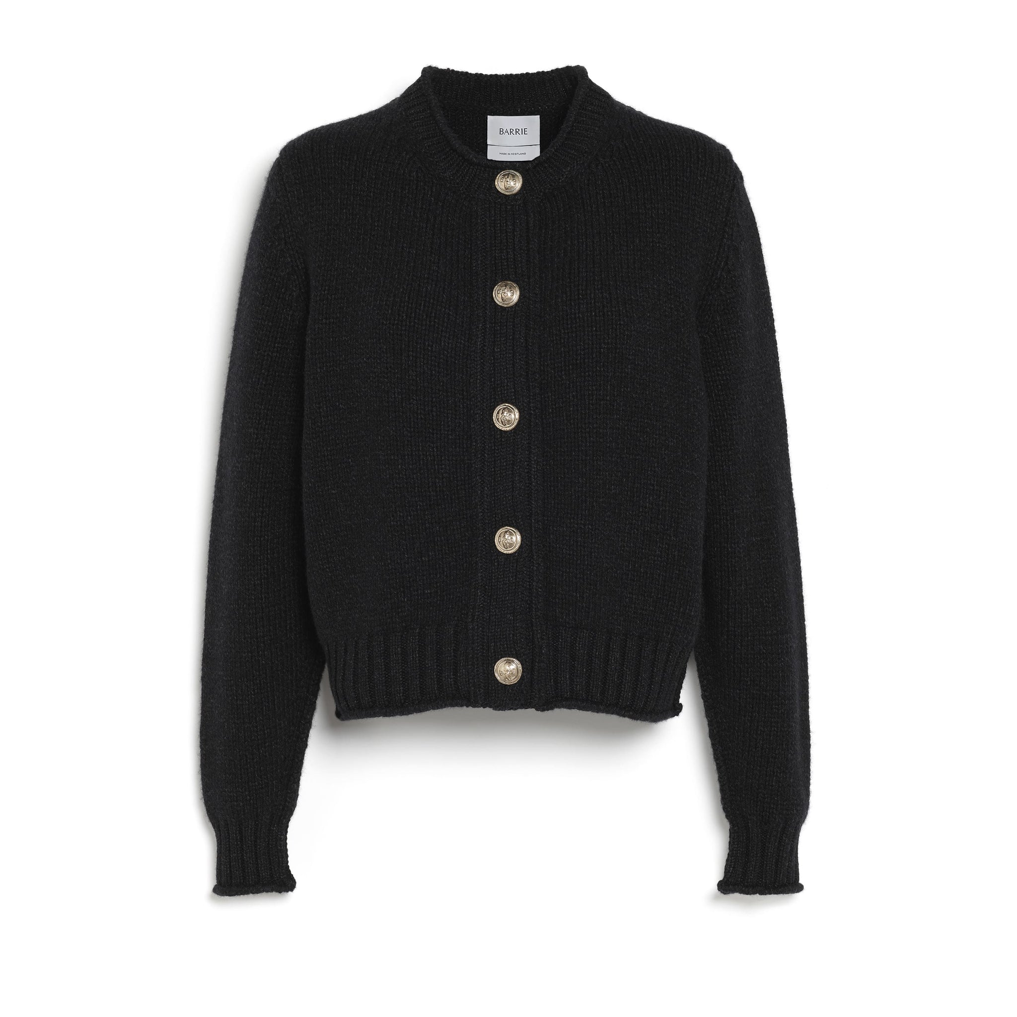 Chunky cashmere cardigan with gold buttons - Barrie