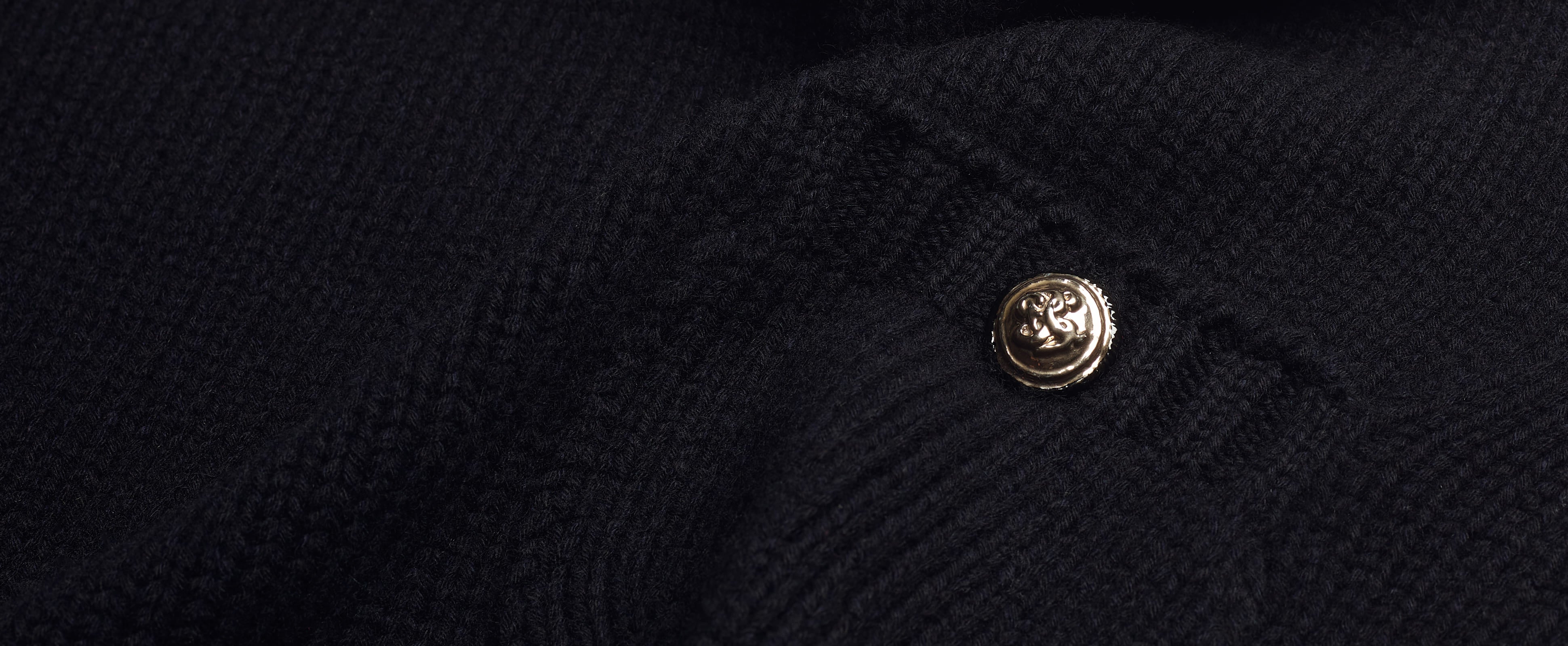 Chunky cashmere jumper with polo shirt collar