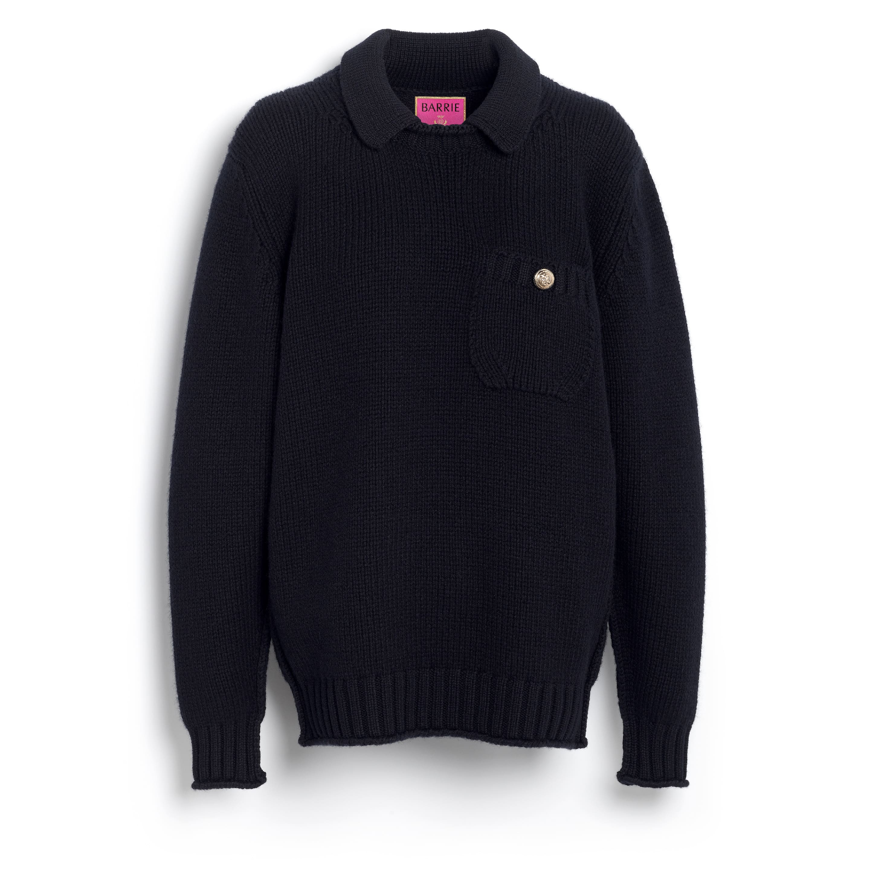 Pull épais en cachemire à col polo