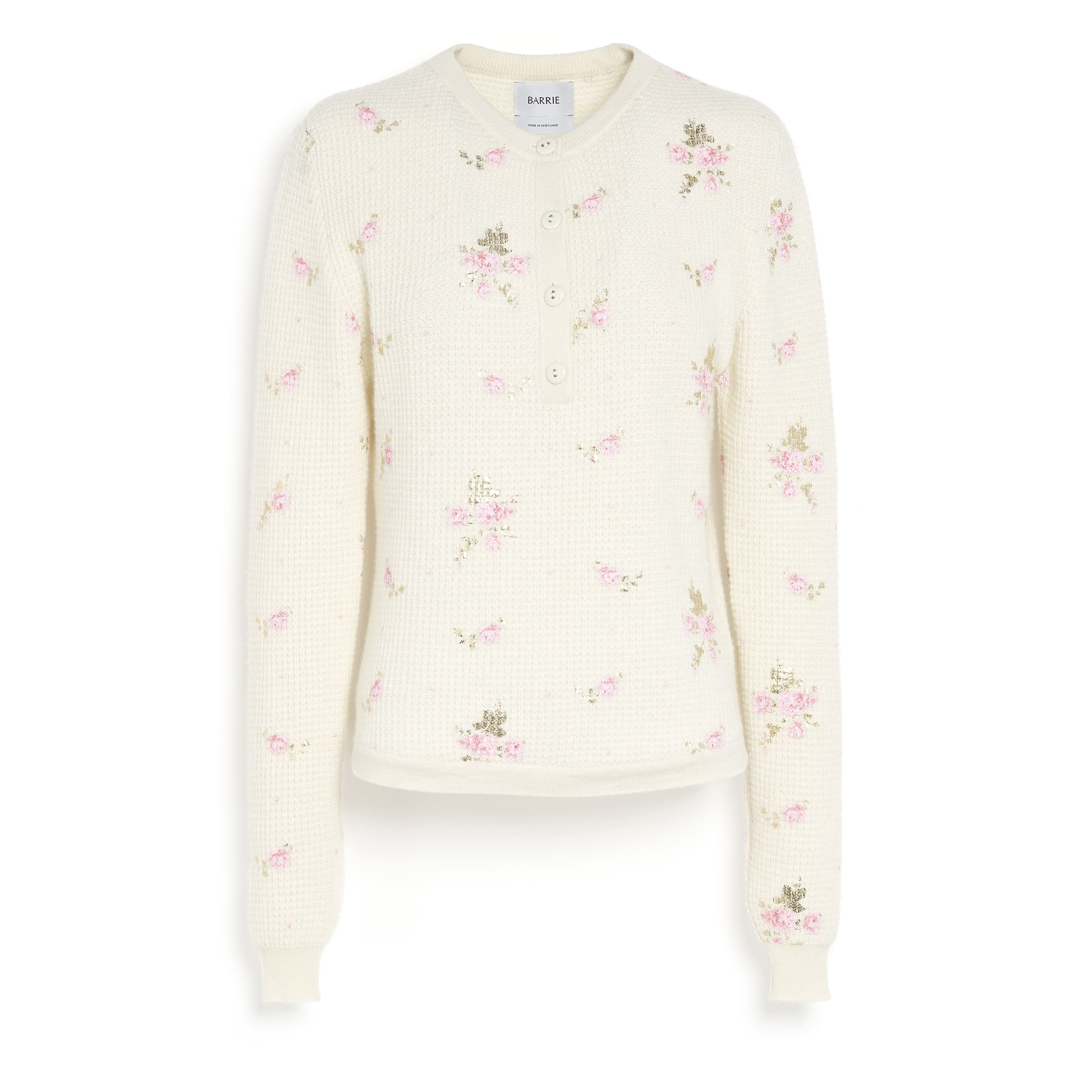 Pull en cachemire à imprimé fleuri