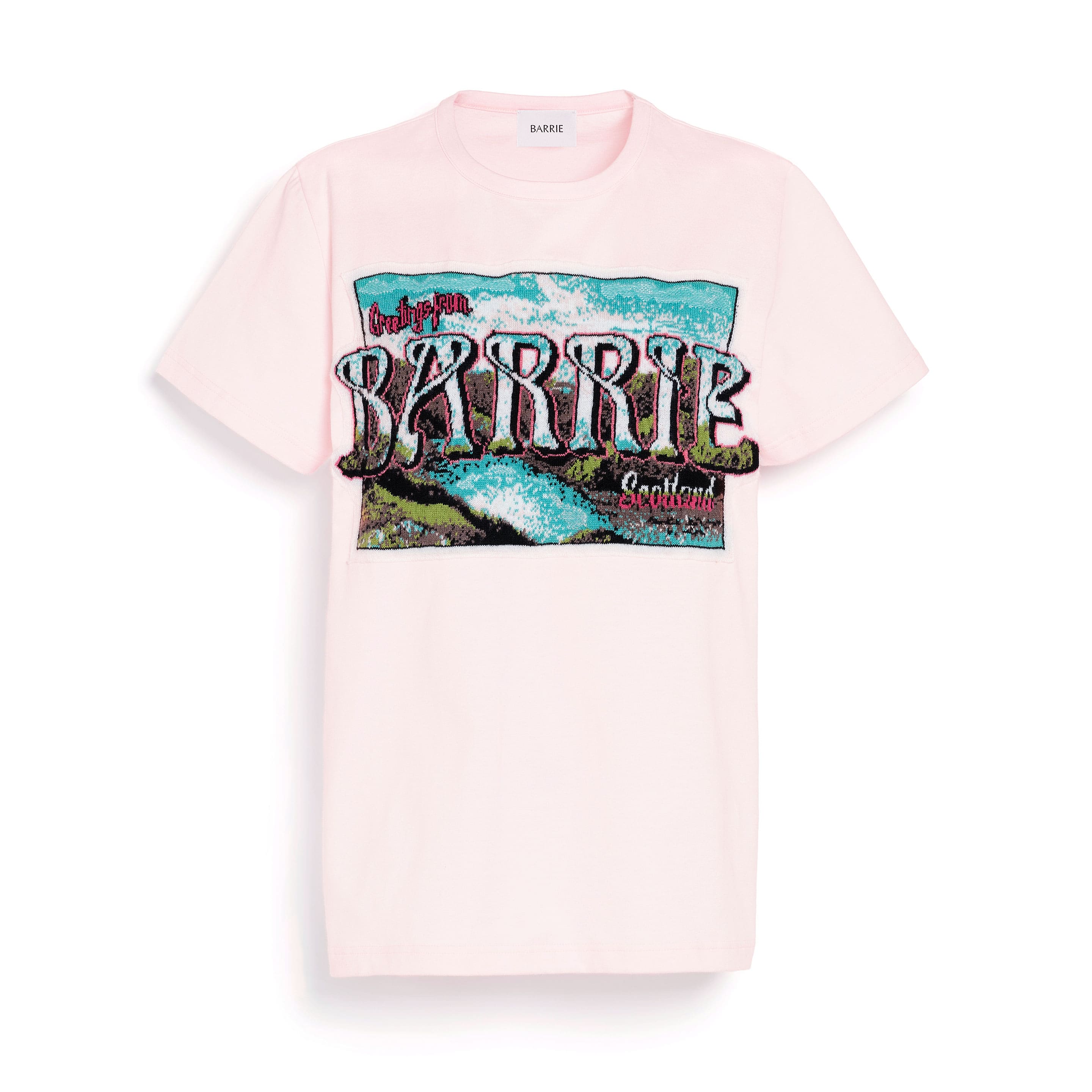 T-Shirt avec patch Greetings en cachemire