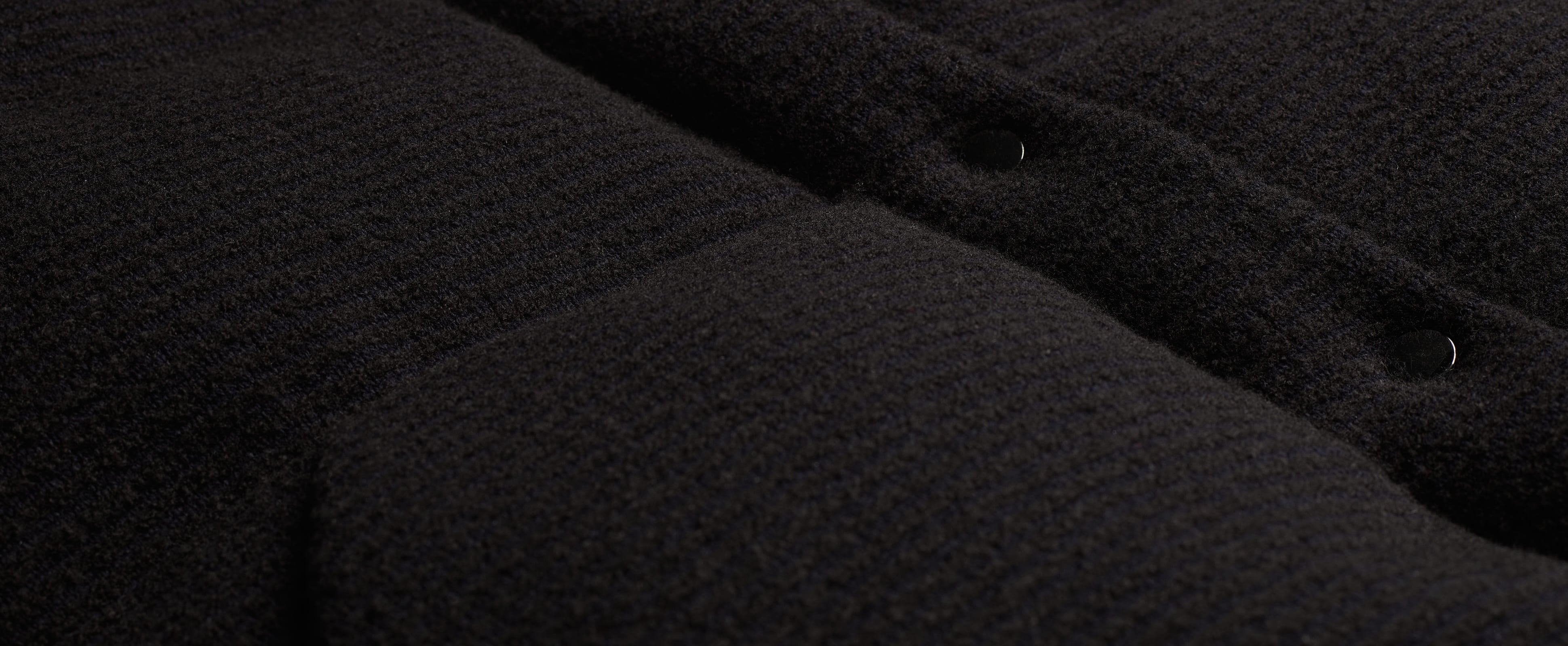 Doudoune à fines rayures en cachemire, laine et soie