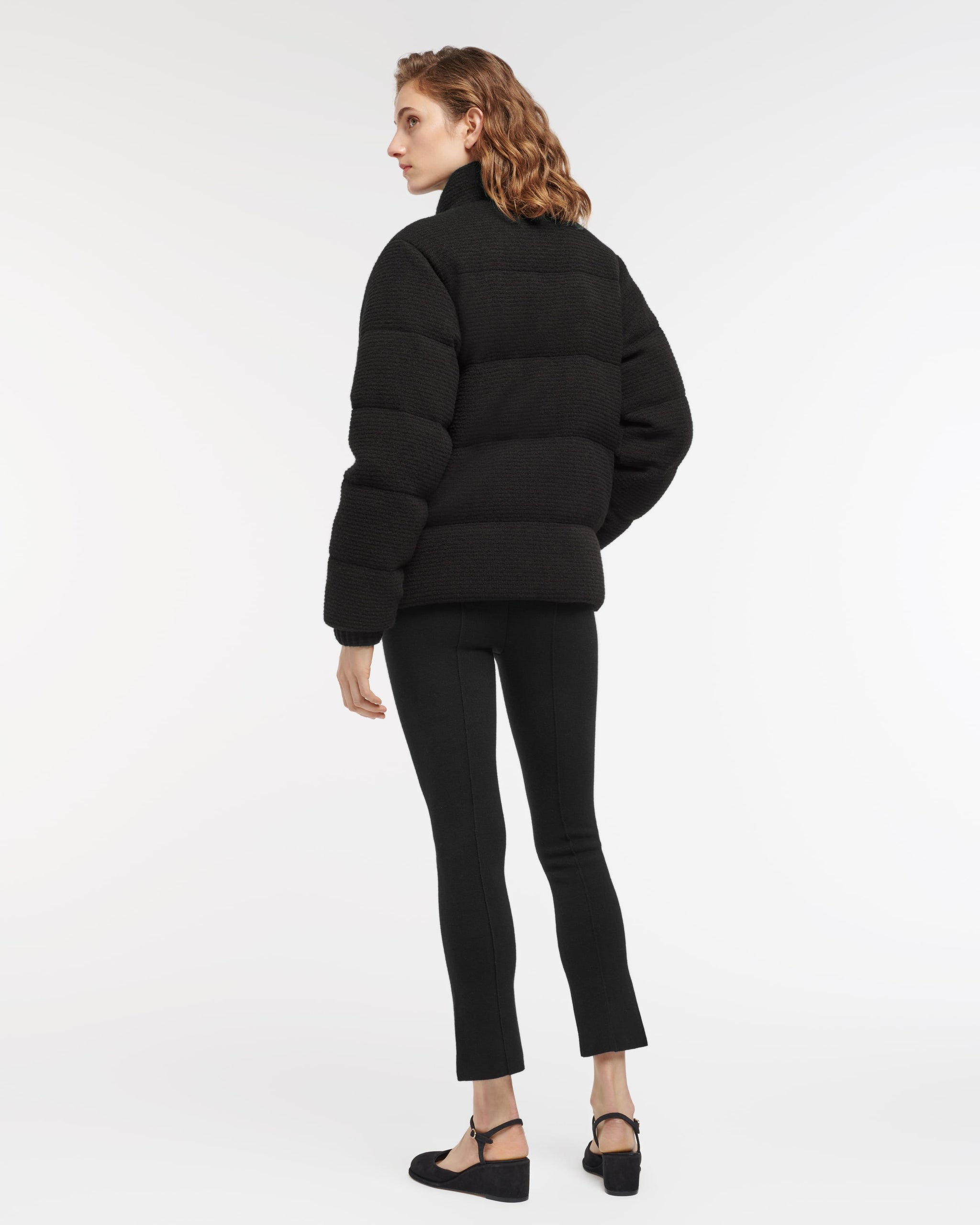 Doudoune à fines rayures en cachemire, laine et soie | Barrie - Barrie