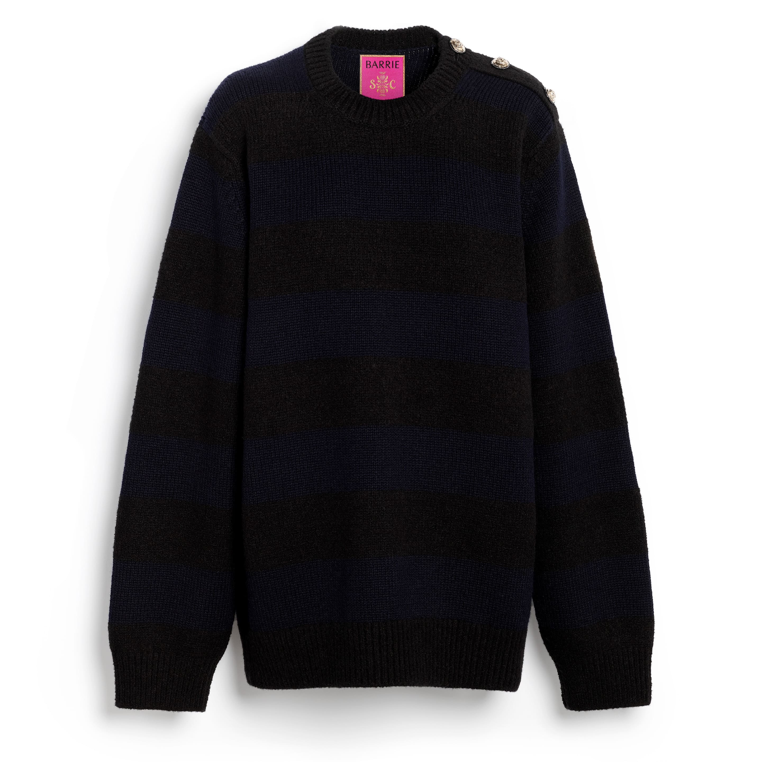 Pull en cachemire rayé