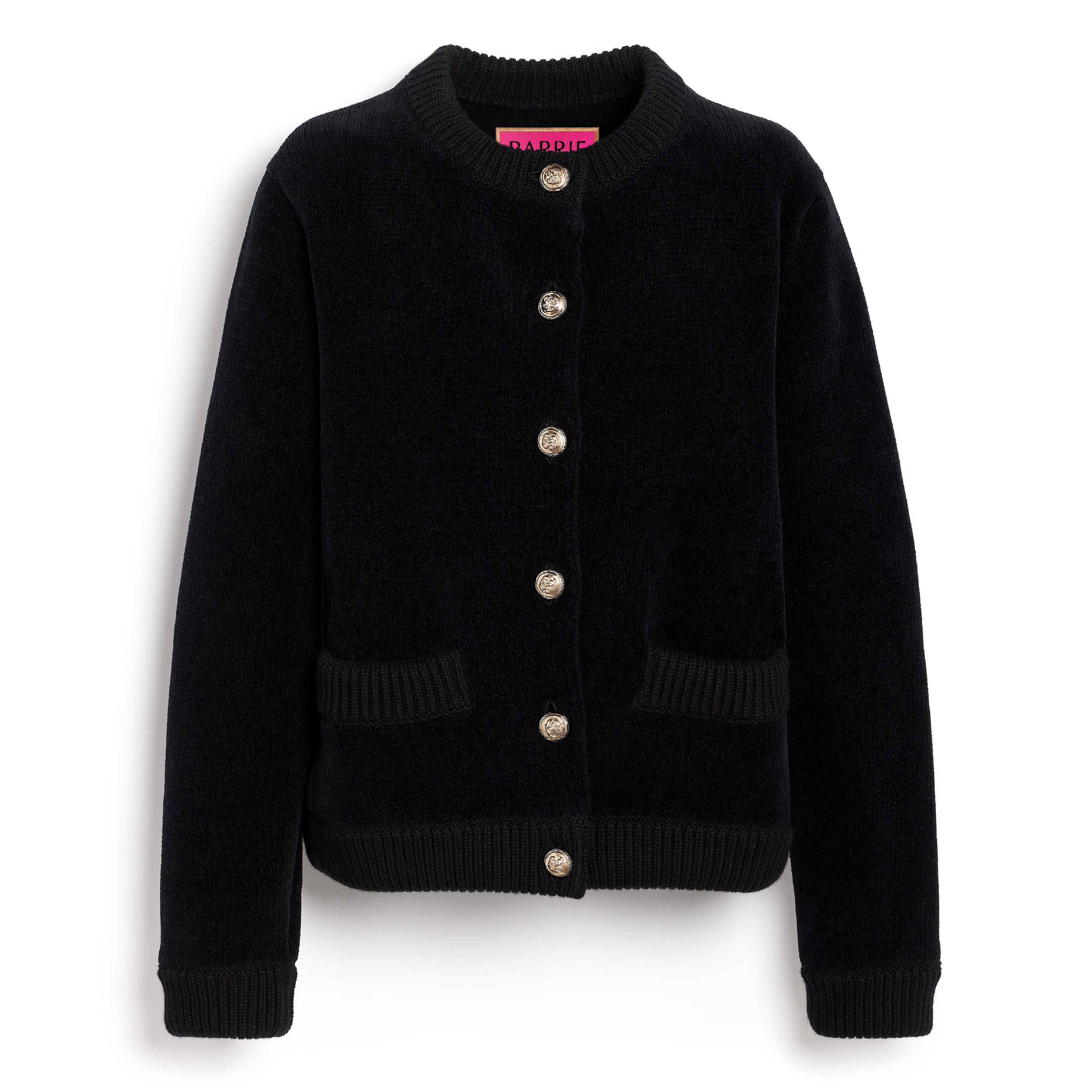 Cashmere and cotton velvet-effect cardigan