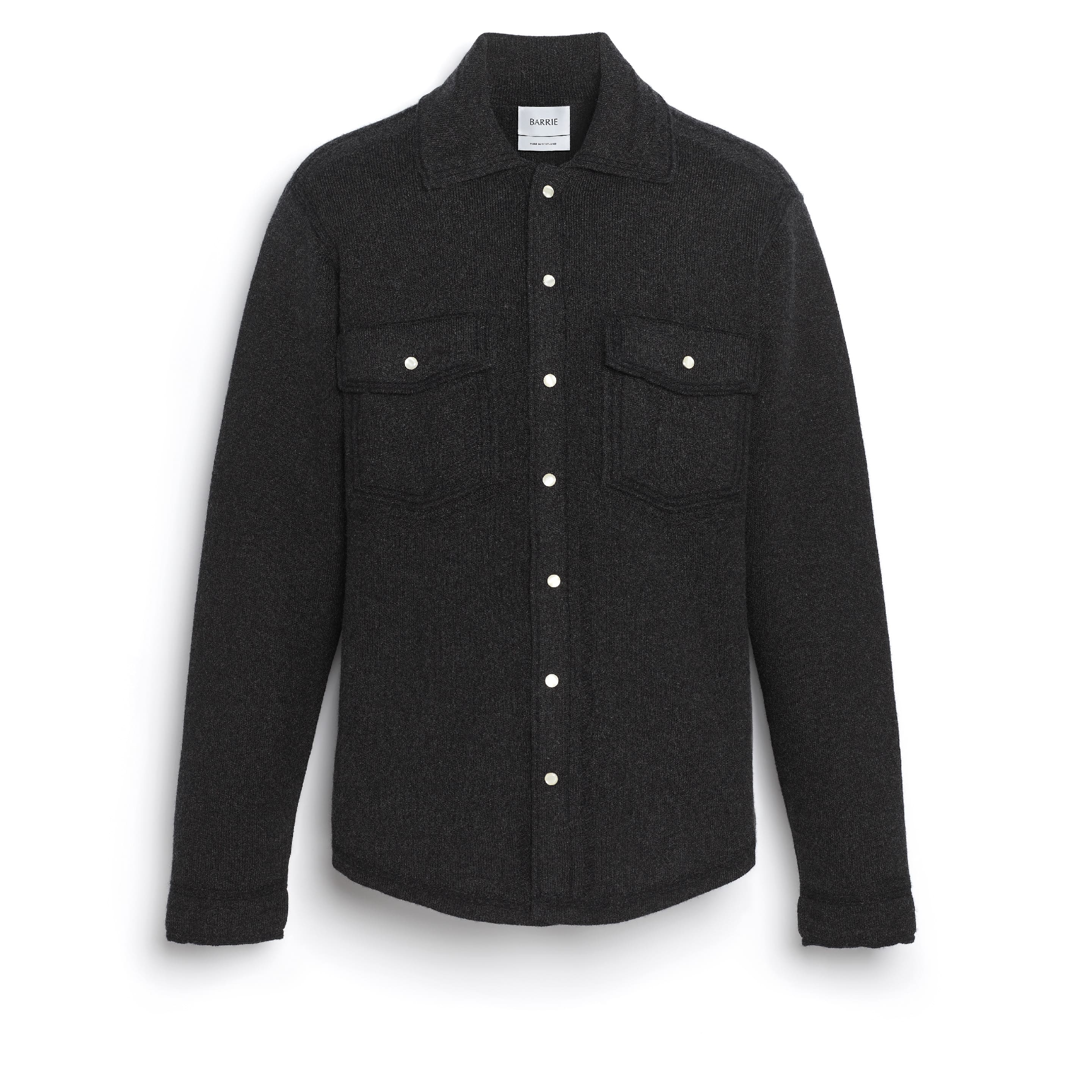 Cashmere and cotton Denim overshirt – Barrie - Main Image