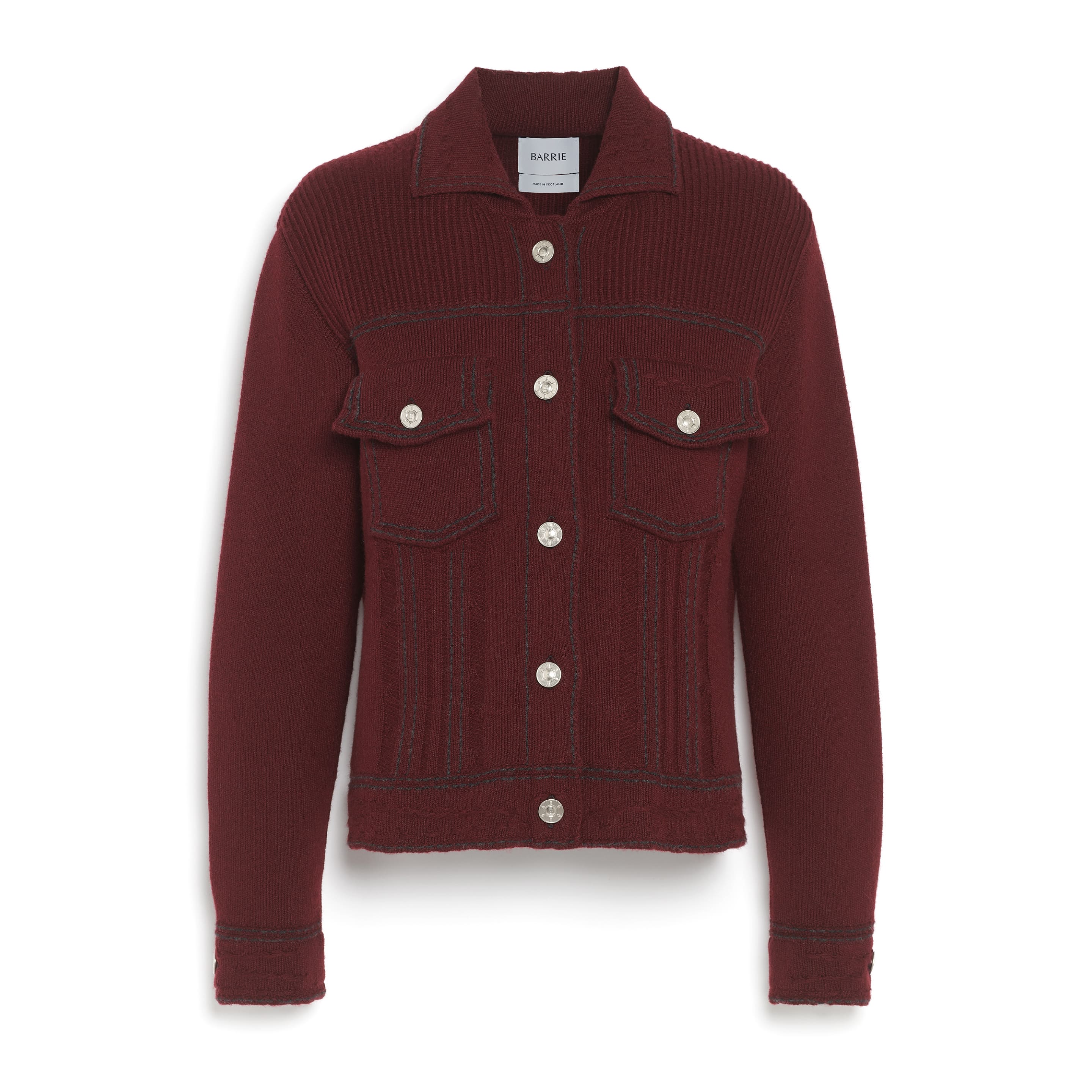 Veste Denim ajustée en cachemire et coton