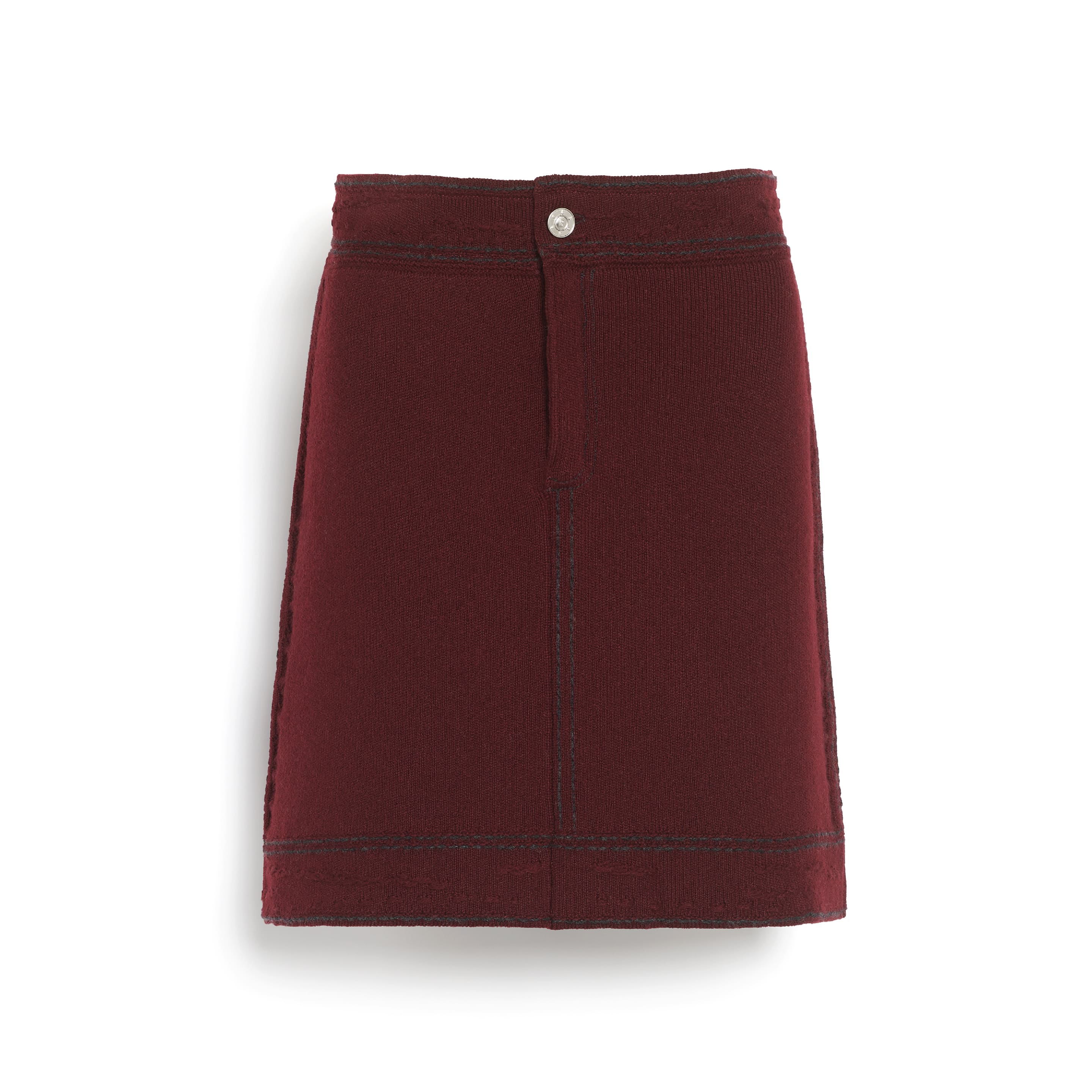 Denim cashmere and cotton skirt