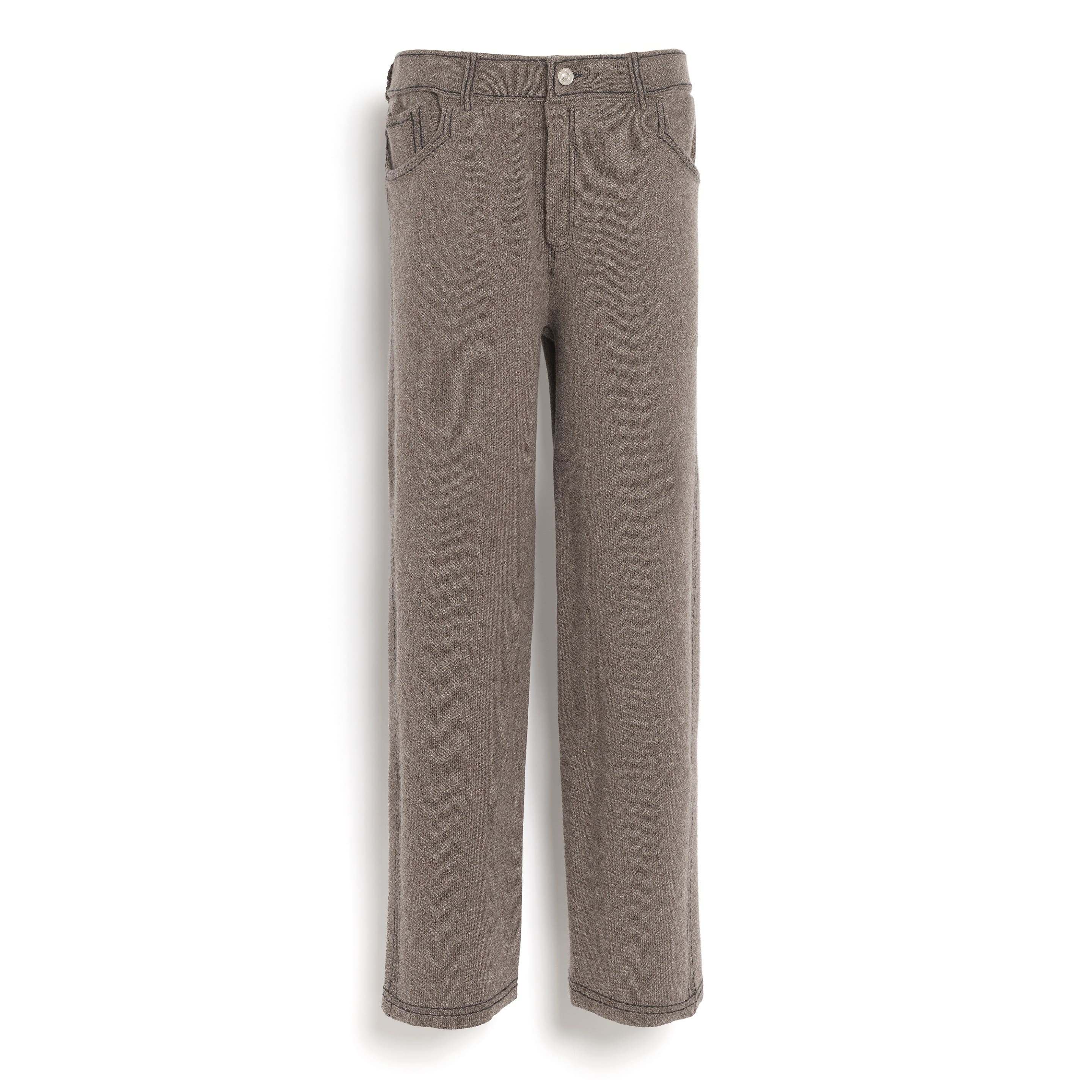 Pantalon denim classique en cachemire et coton