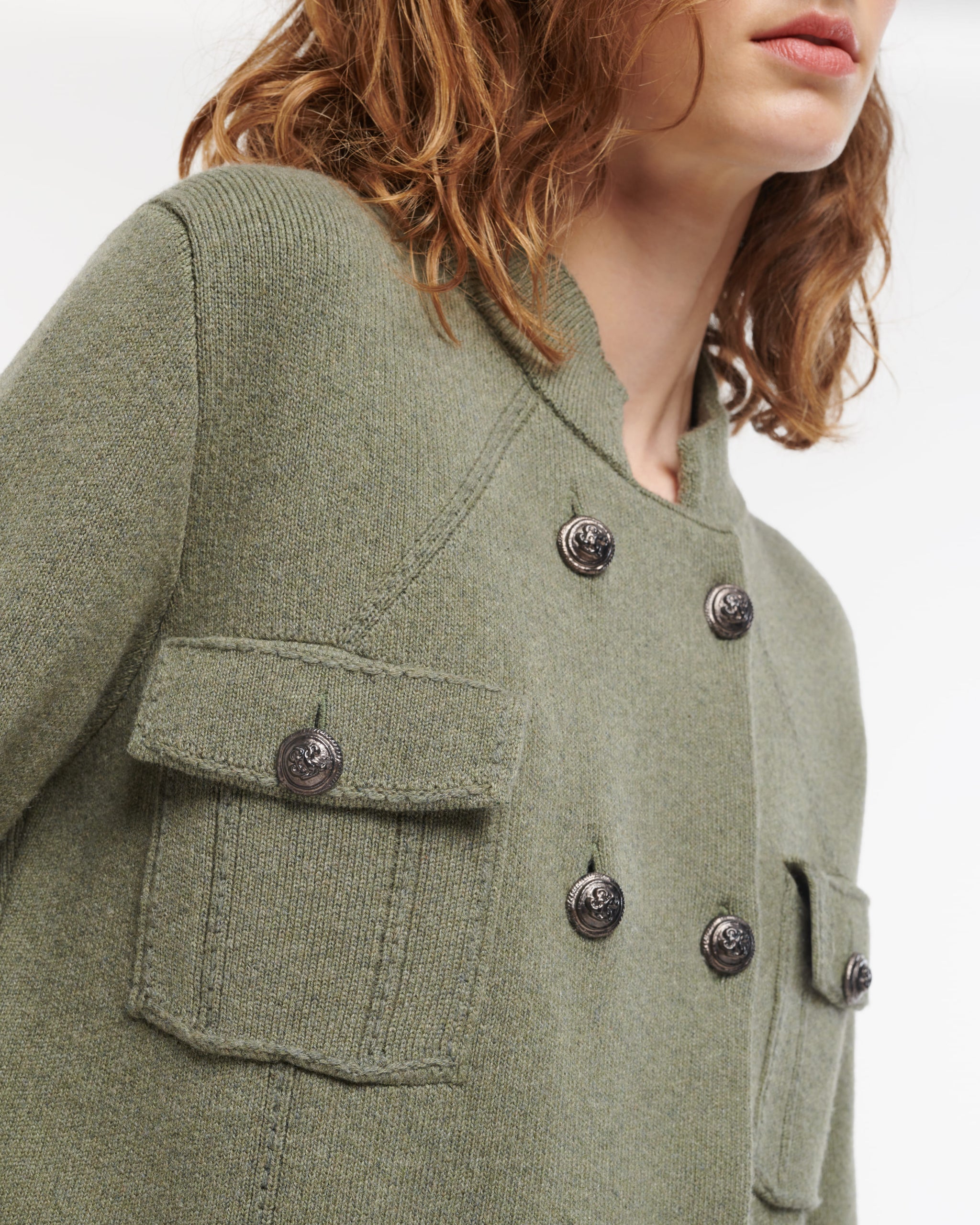 Cashmere and cotton military-style jacket | Barrie - Barrie