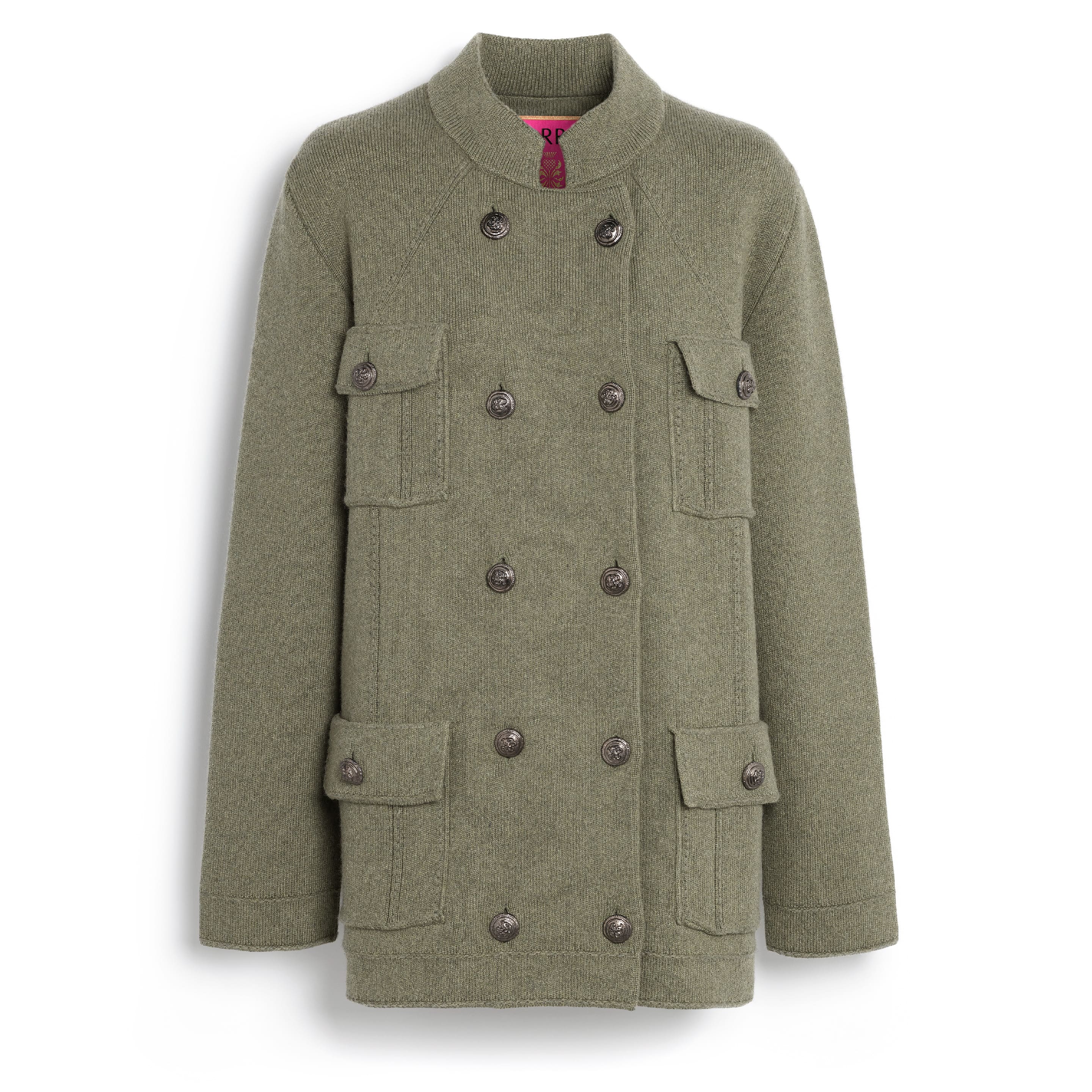 Cashmere and cotton military-style jacket