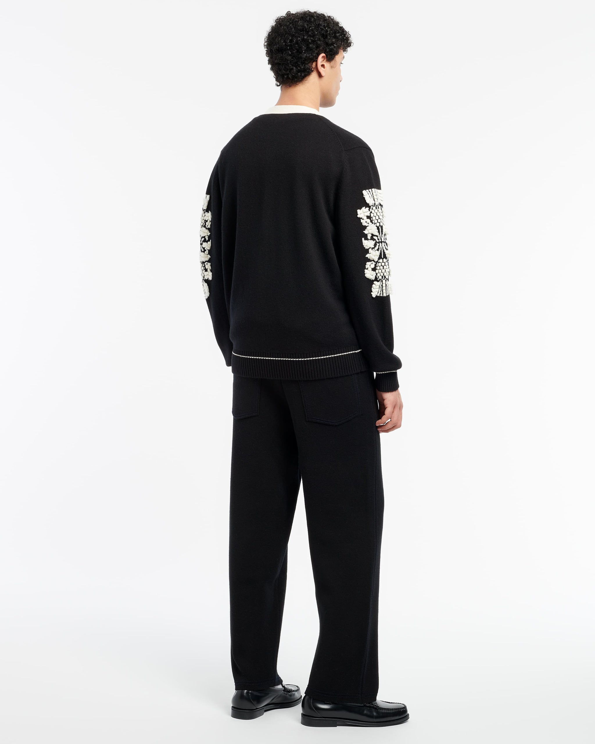 3D logo V-neck cashmere cardigan | Barrie - Barrie