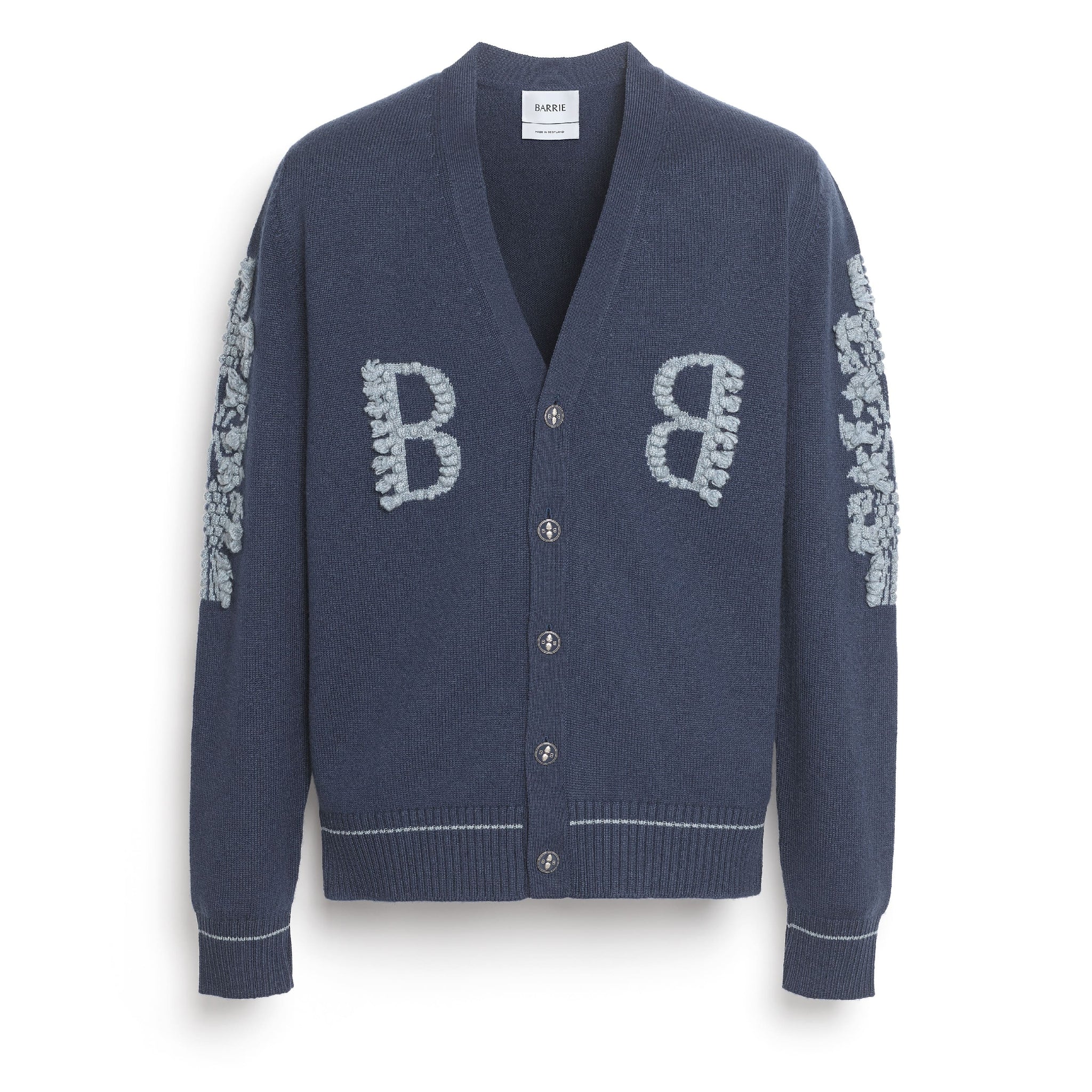 3D logo V-neck cashmere cardigan | Barrie - Barrie