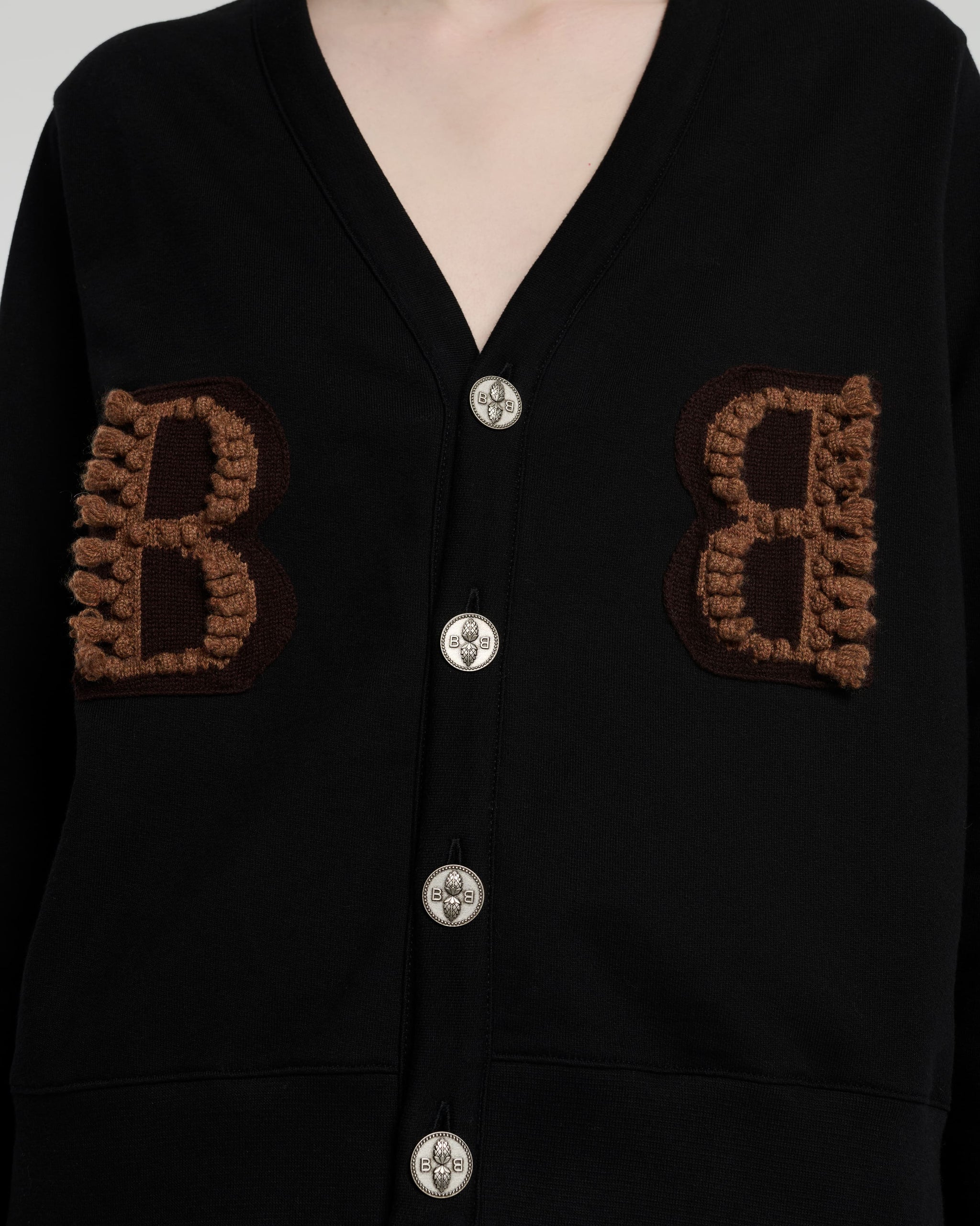 Cardigan in cotton with a cashmere B logo | Barrie - Barrie