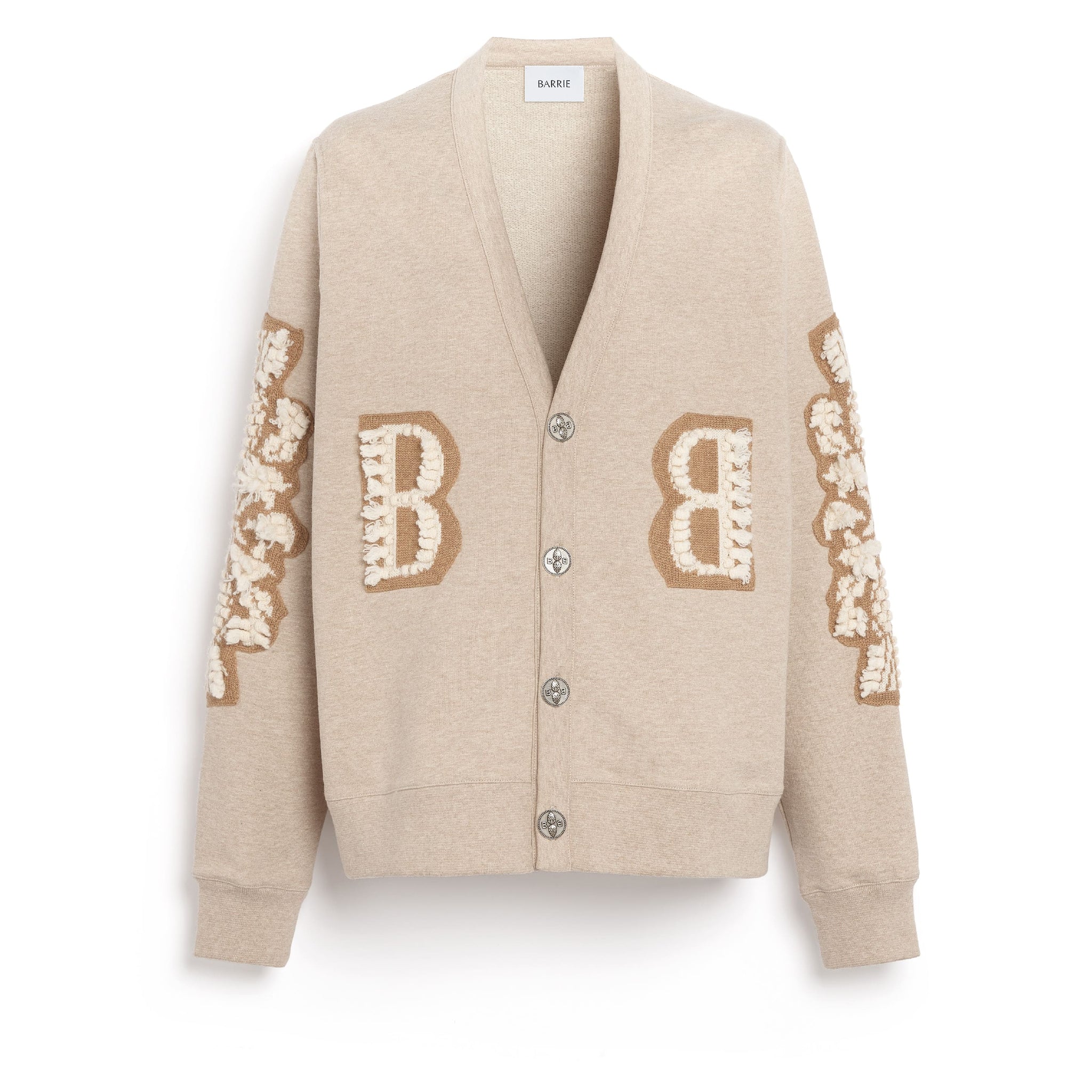 Cardigan in cotton with a cashmere B logo | Barrie - Barrie