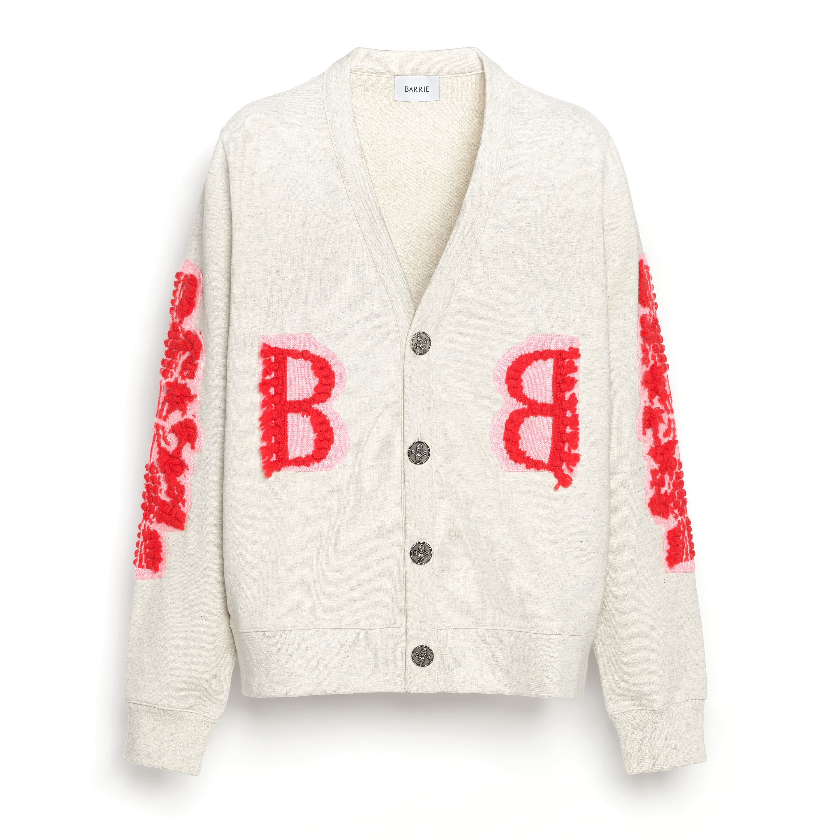 Cardigan en coton avec logo B en cachemire