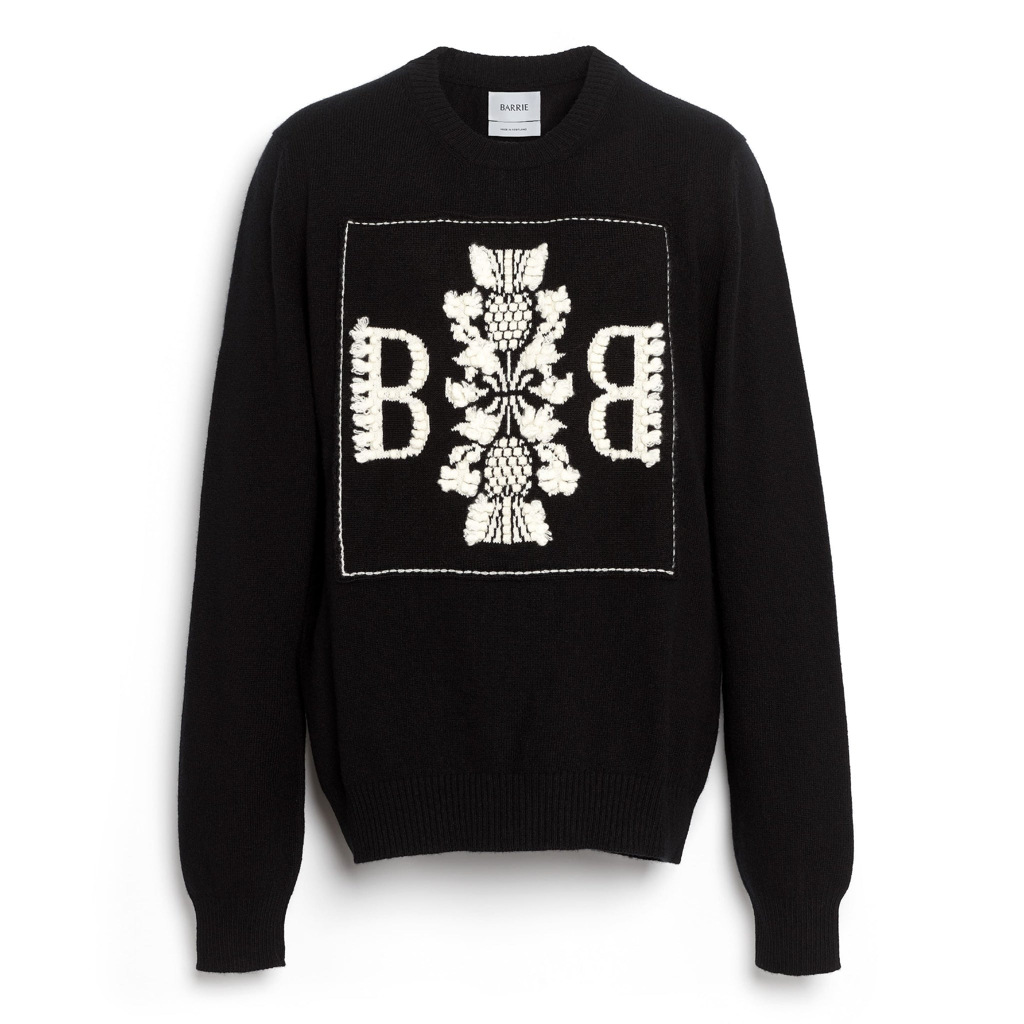 3D cashmere logo round-neck jumper | Barrie - Barrie