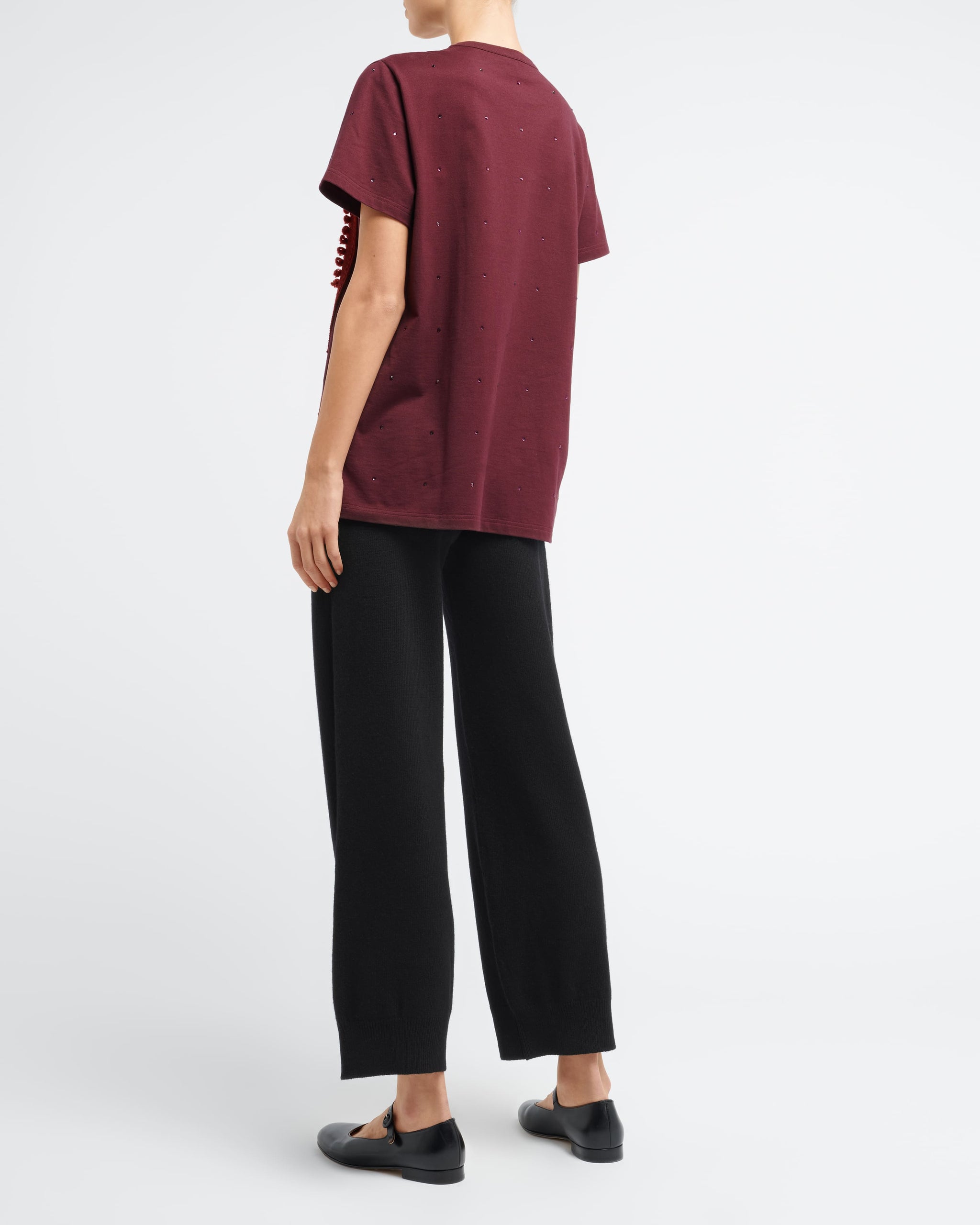 Sparkling T-Shirt with Barrie logo cashmere patch | Barrie - Barrie