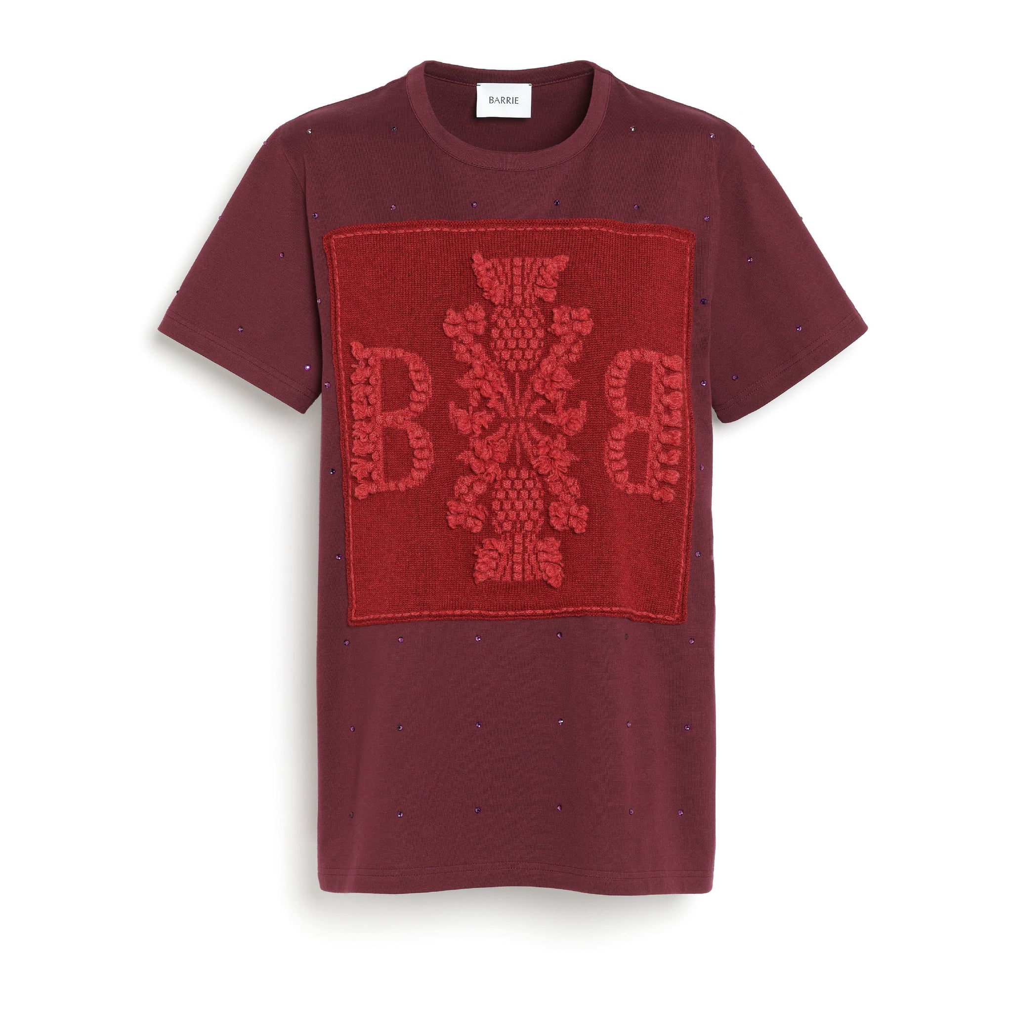 Sparkling T-Shirt with Barrie logo cashmere patch | Barrie - Barrie