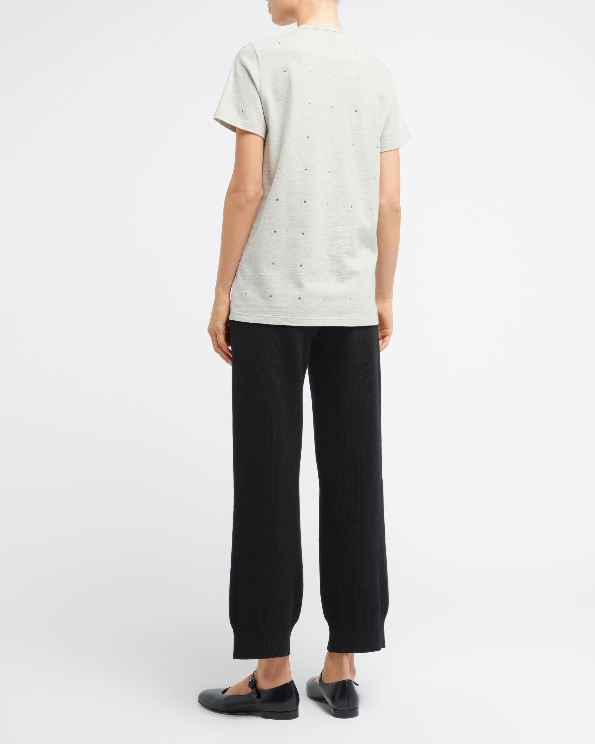 Sparkling T-Shirt with Barrie logo cashmere patch | Barrie - Barrie