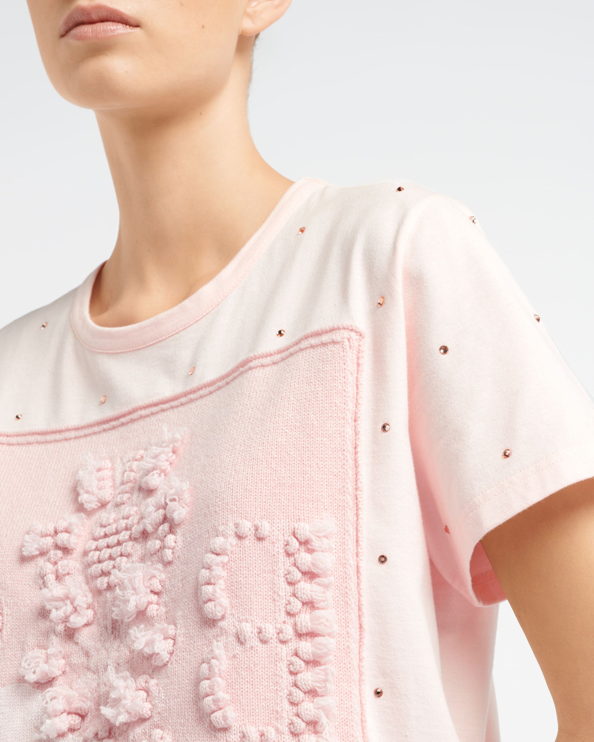 Sparkling T-Shirt with cashmere B logo patch | Barrie - Barrie