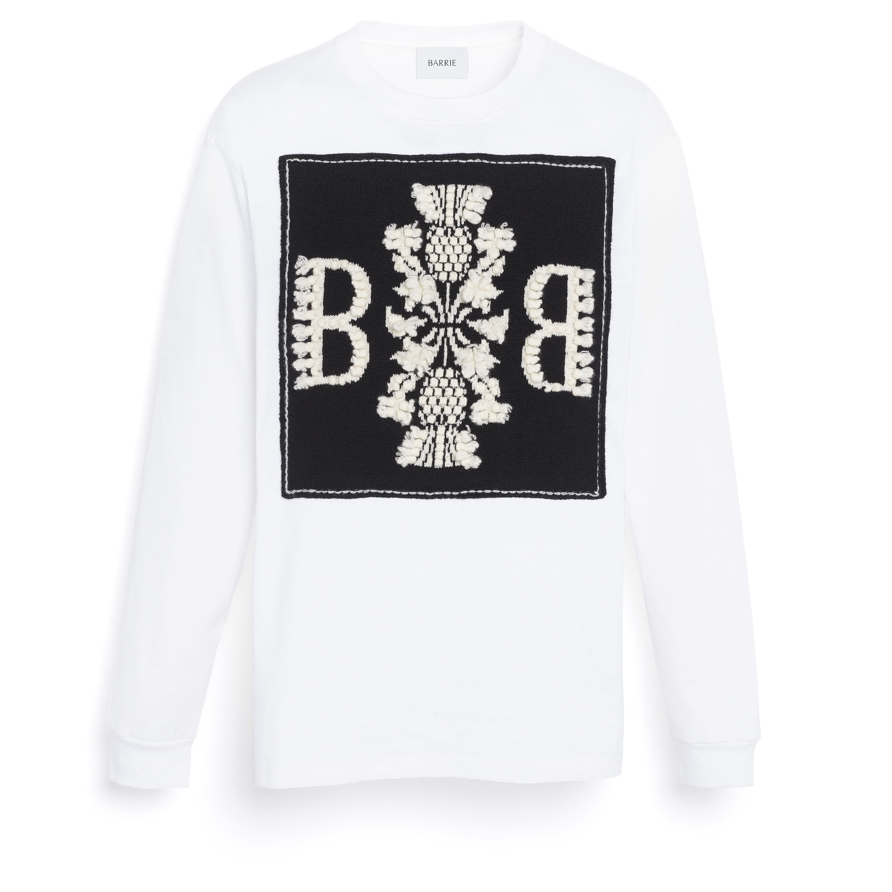 Long-sleeved T-shirt with cashmere B logo patch