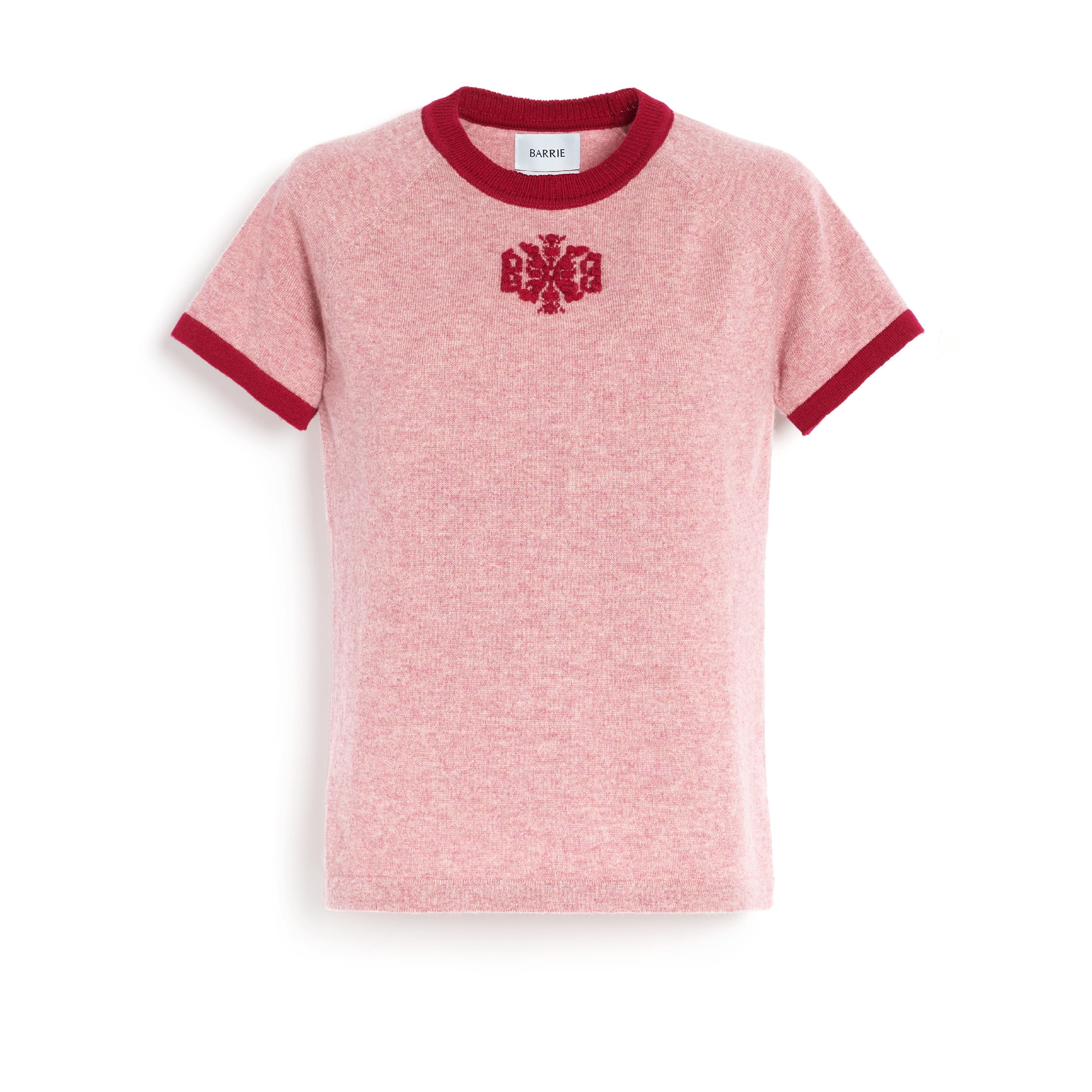 Top en cachemire chiné logo B
