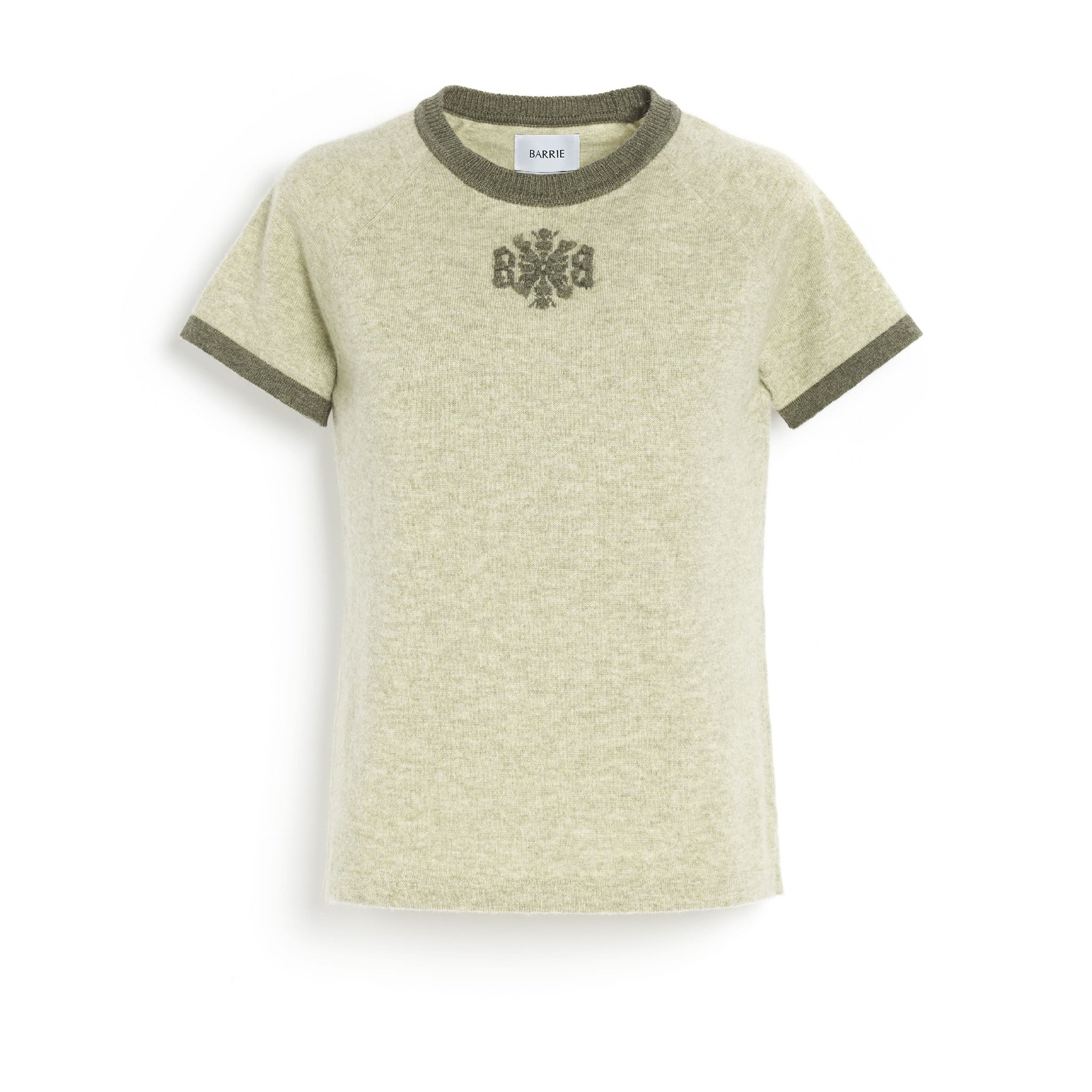 Mottled cashmere top with B logo | Barrie - Barrie