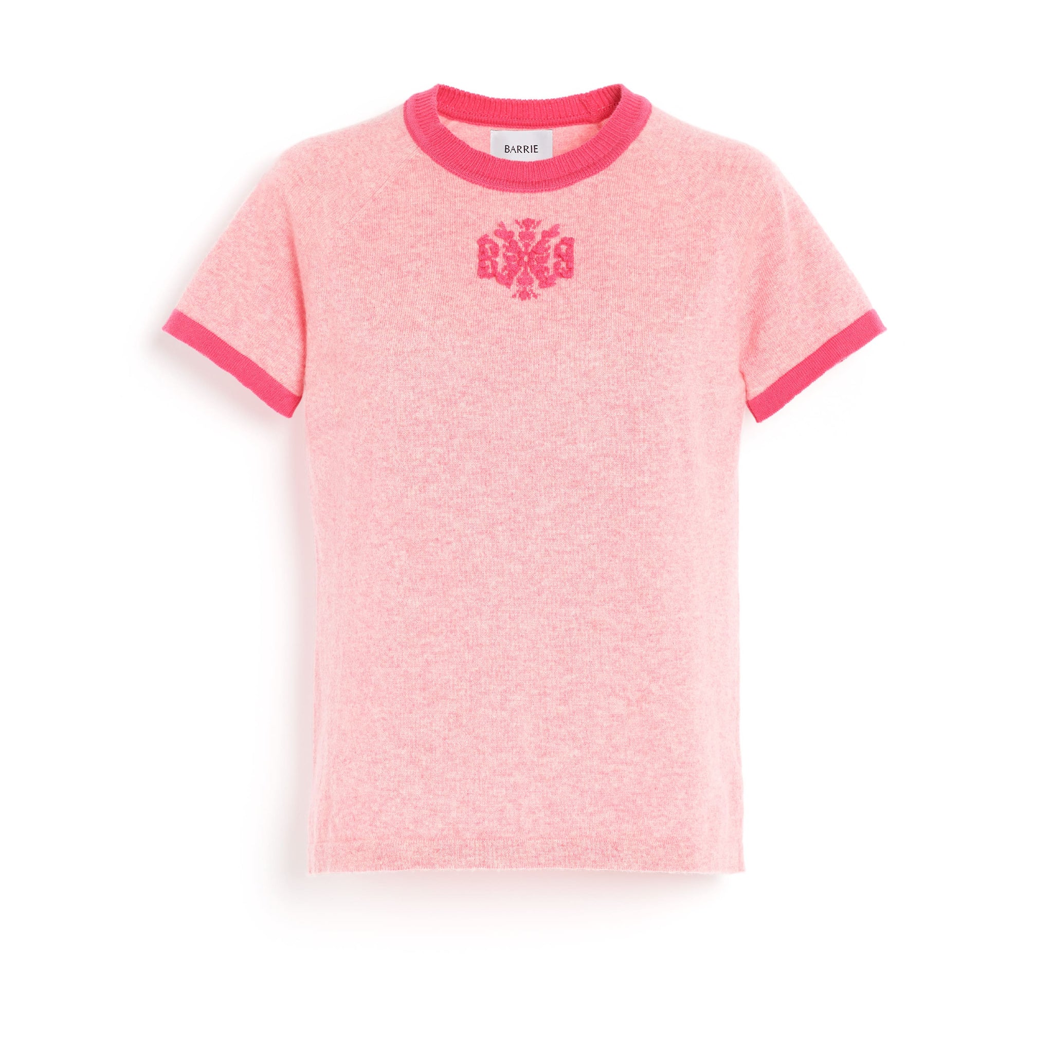 Mottled cashmere top with B logo | Barrie - Barrie