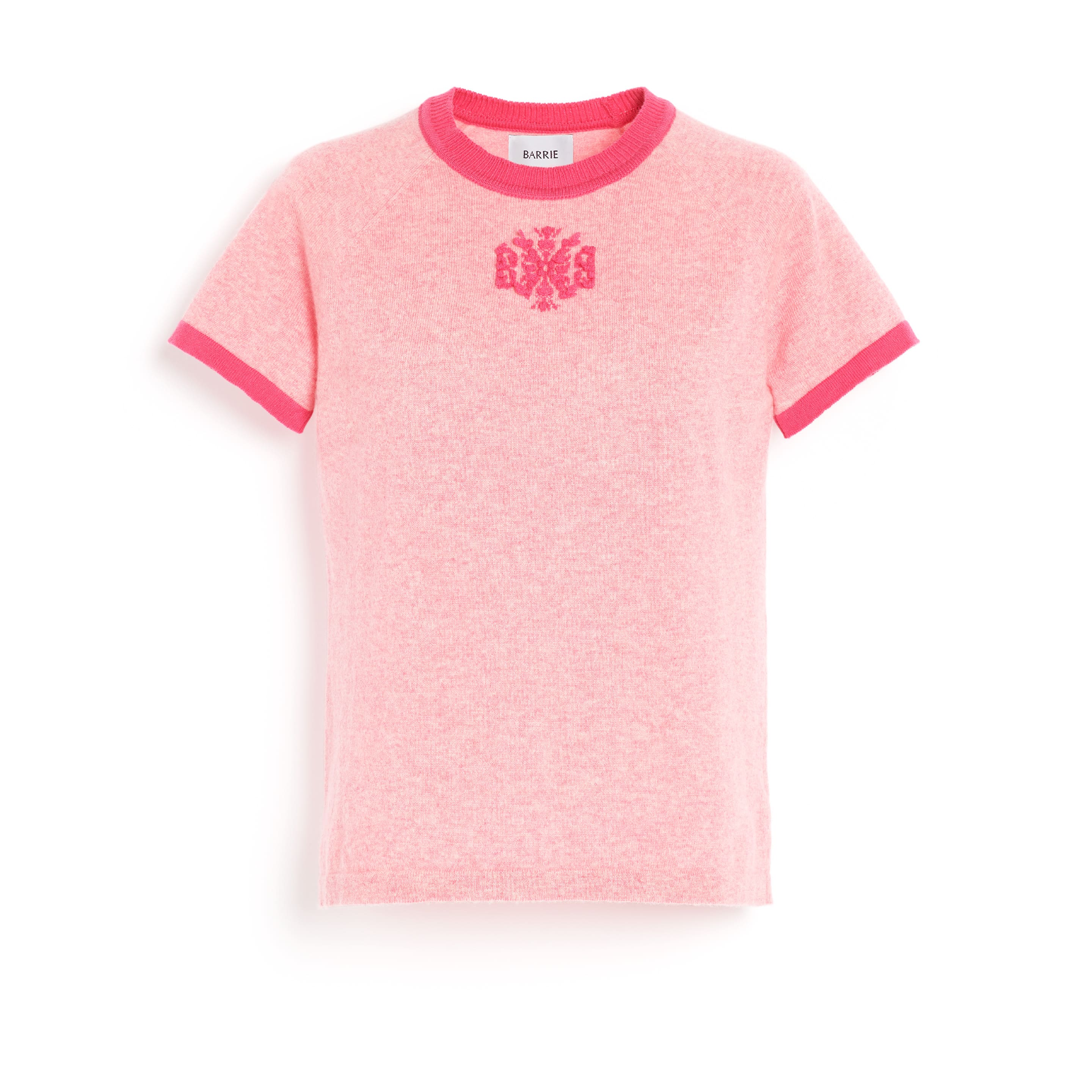 Top en cachemire chiné logo B