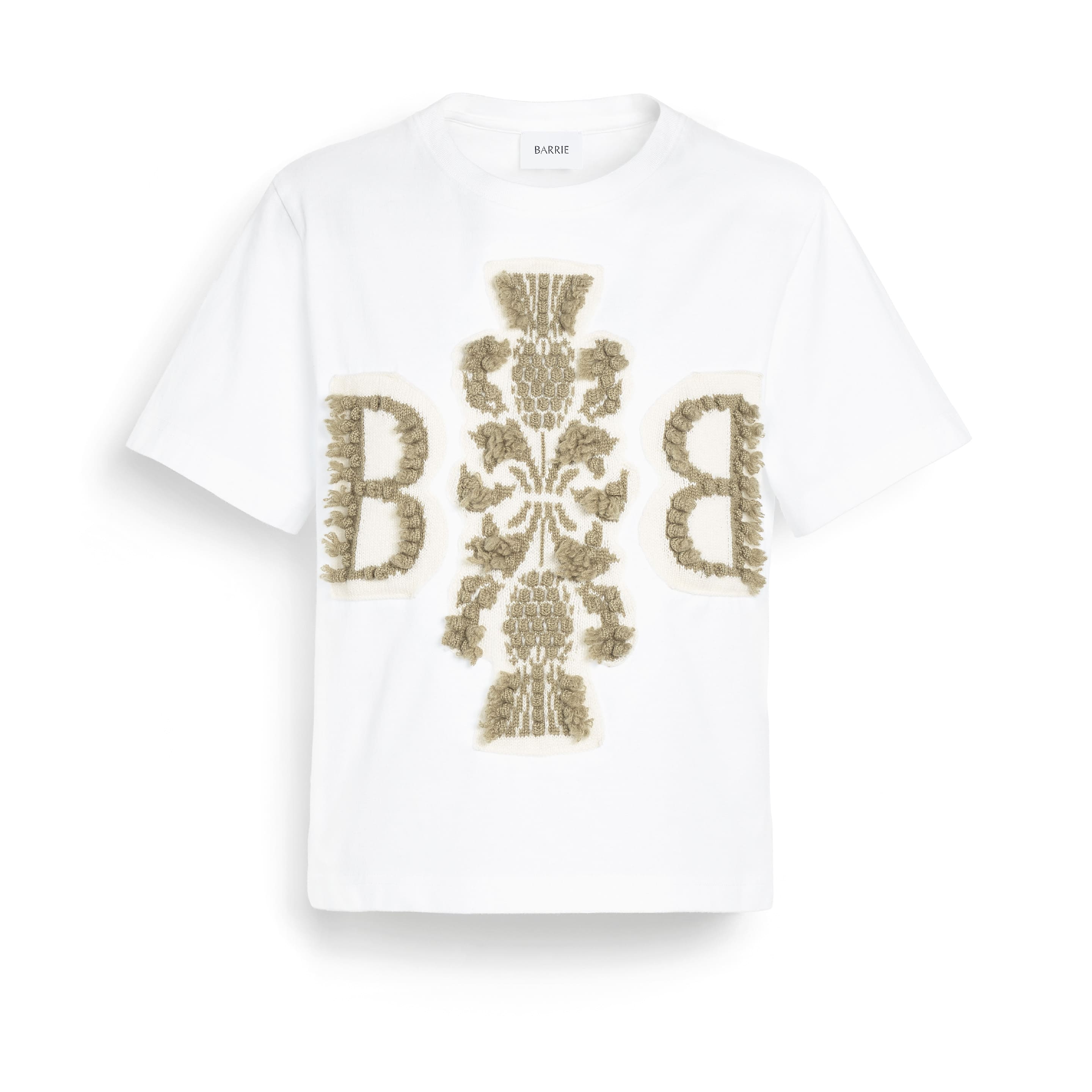 T-Shirt court avec logo B en cachemire