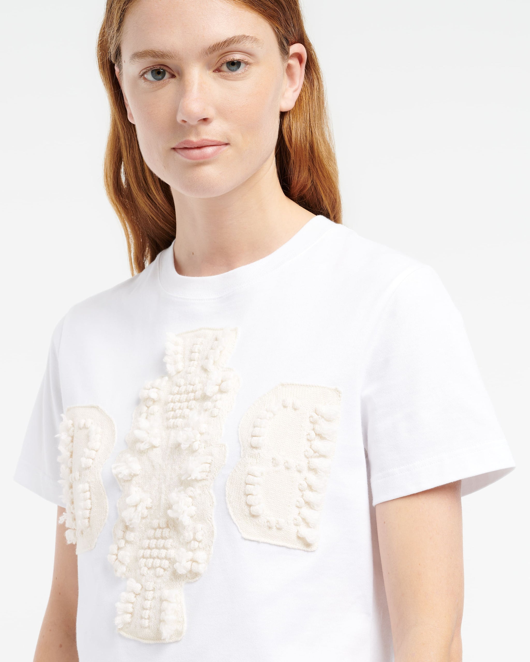 Cropped T-shirt with Barrie logo cashmere patch | Barrie - Barrie