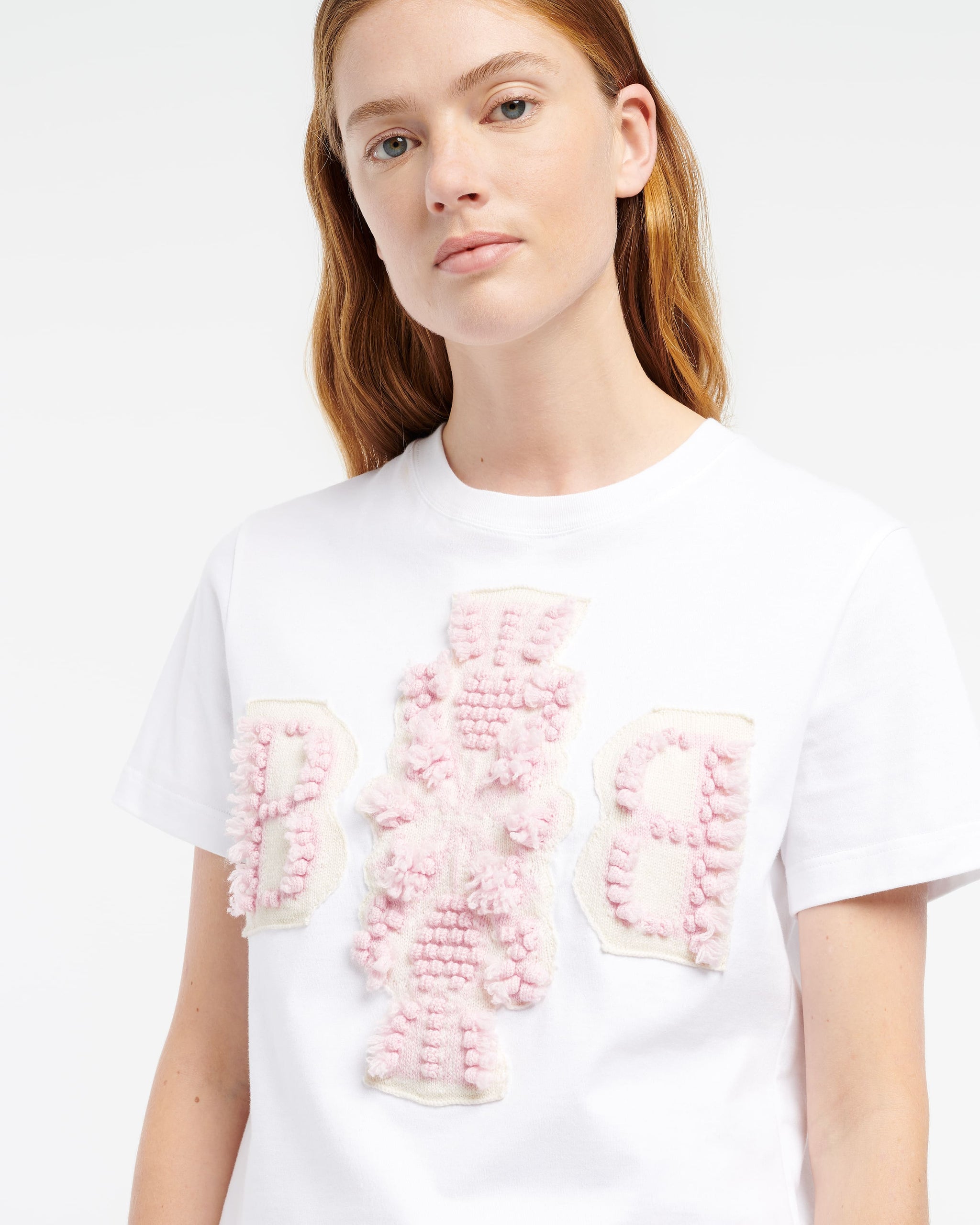 Cropped T-shirt with Barrie logo cashmere patch | Barrie - Barrie