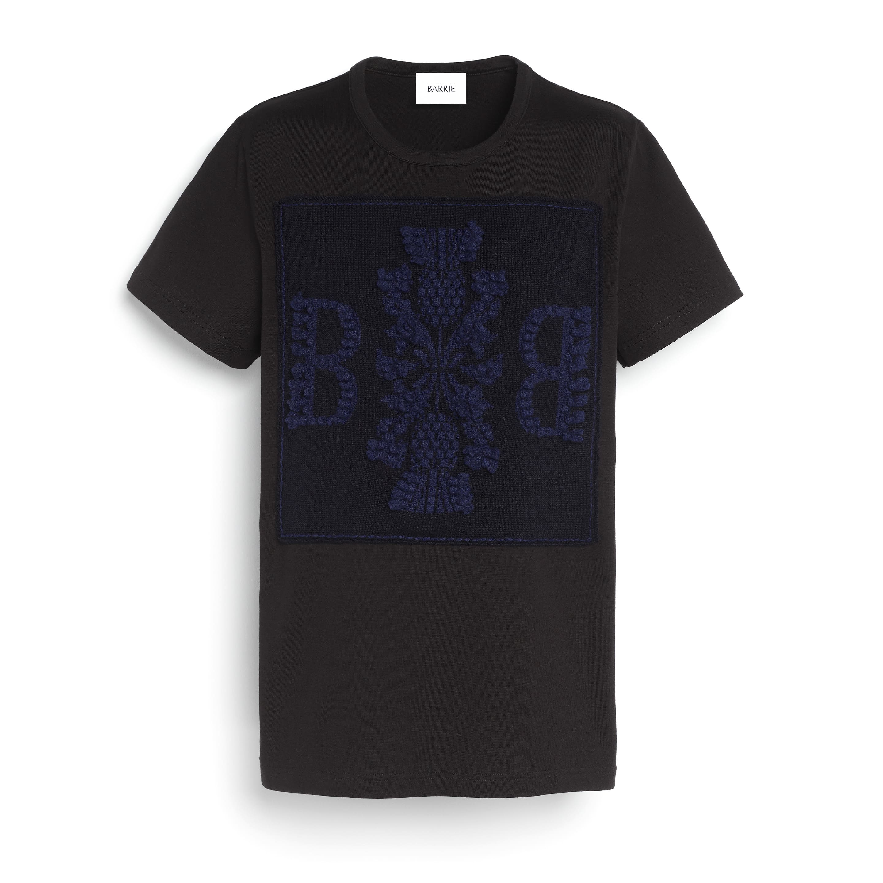 T-Shirt avec patch logo B en cachemire