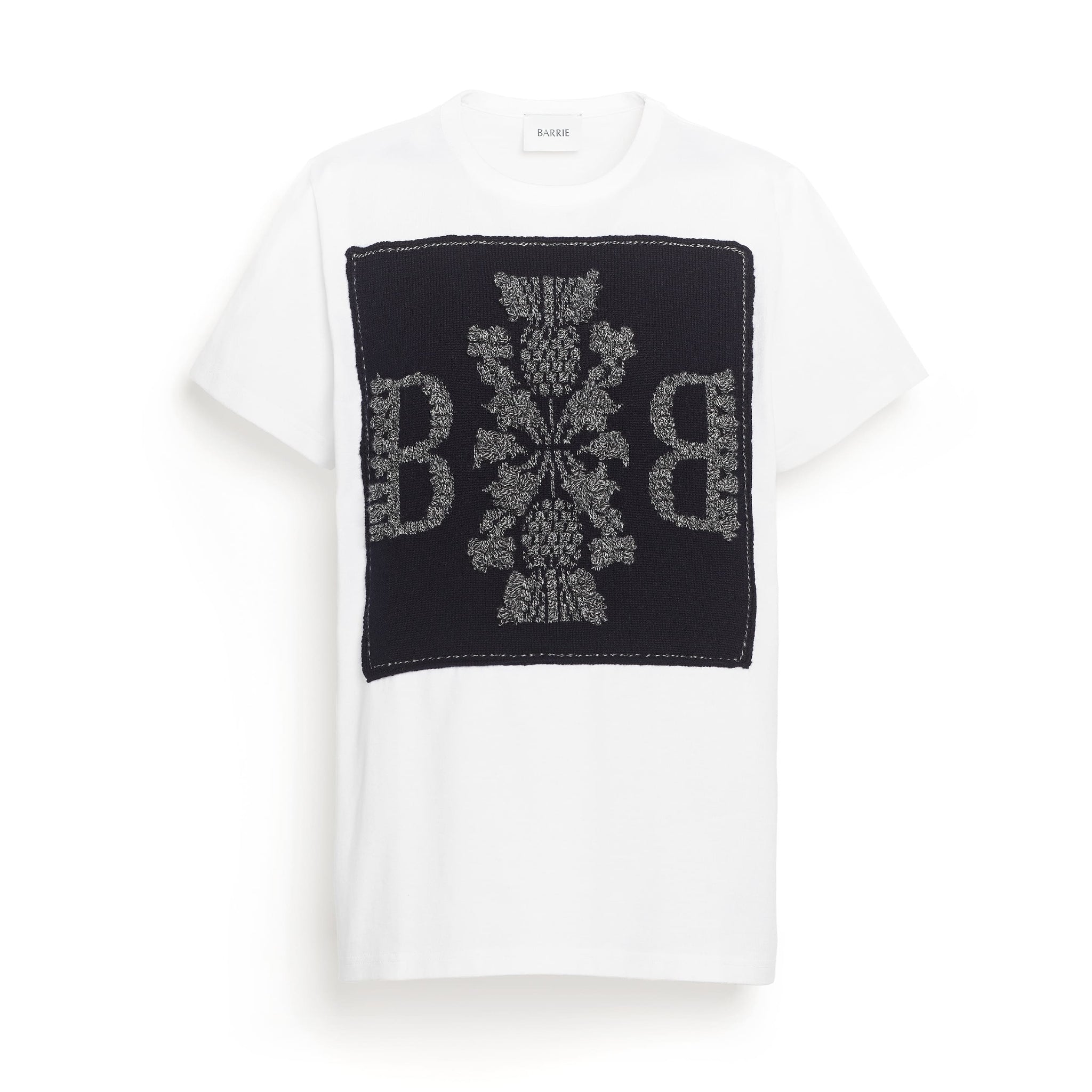 T-shirt with Barrie logo cashmere patch | Barrie - Barrie