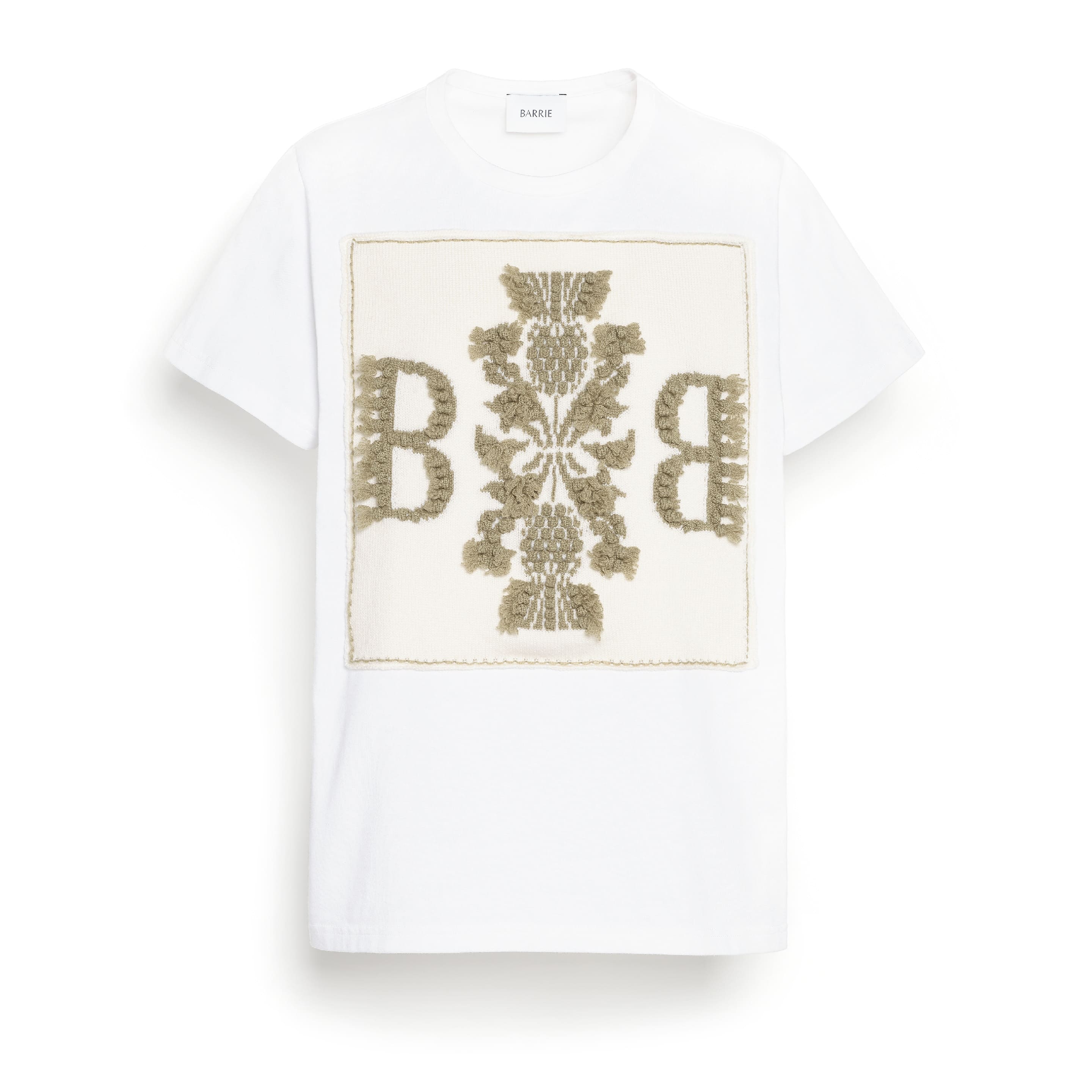 T-Shirt avec patch logo B en cachemire
