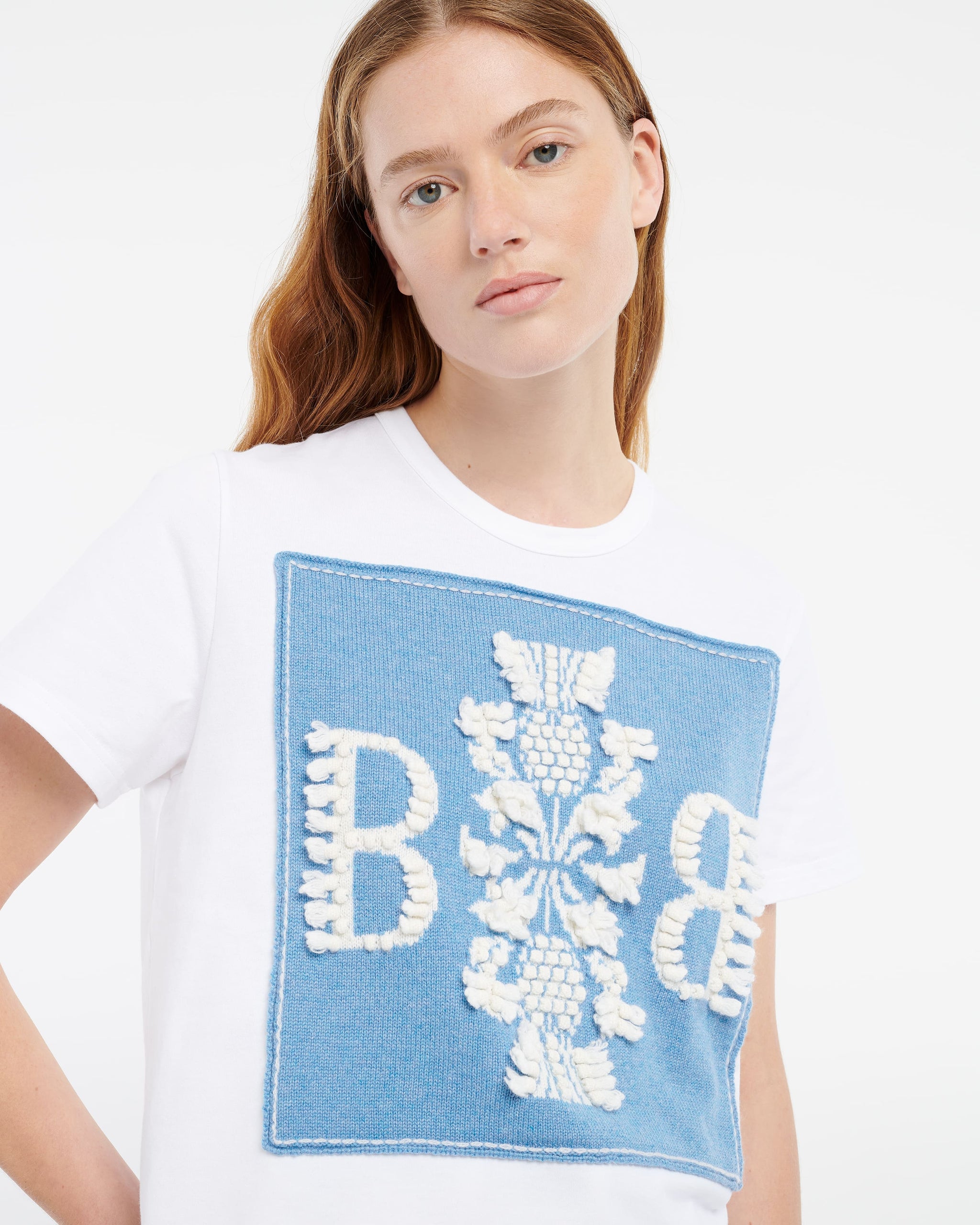 T-shirt with Barrie logo cashmere patch | Barrie - Barrie