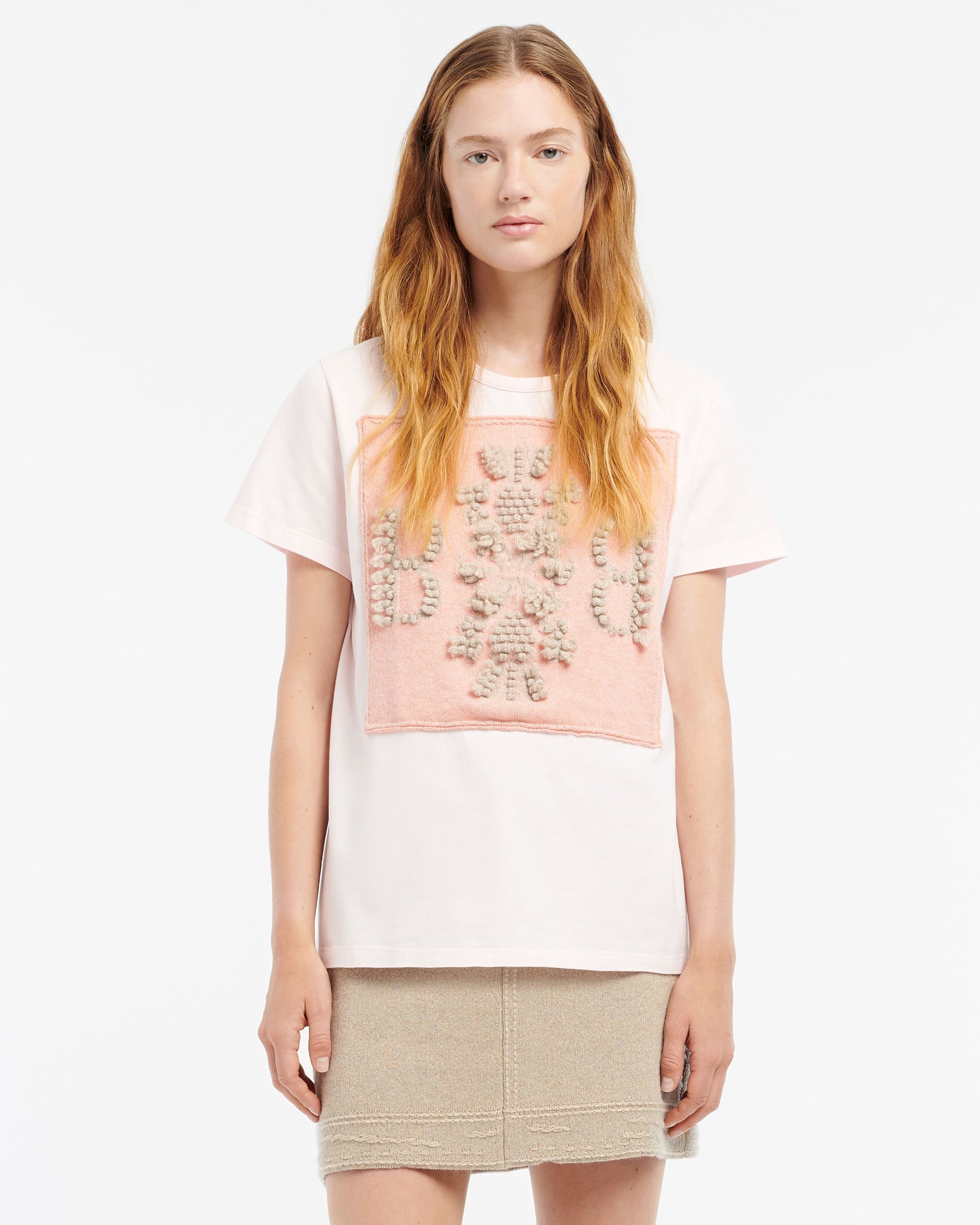 캐시미어 B 로고 패치 장식 티셔츠 | Barrie - Barrie