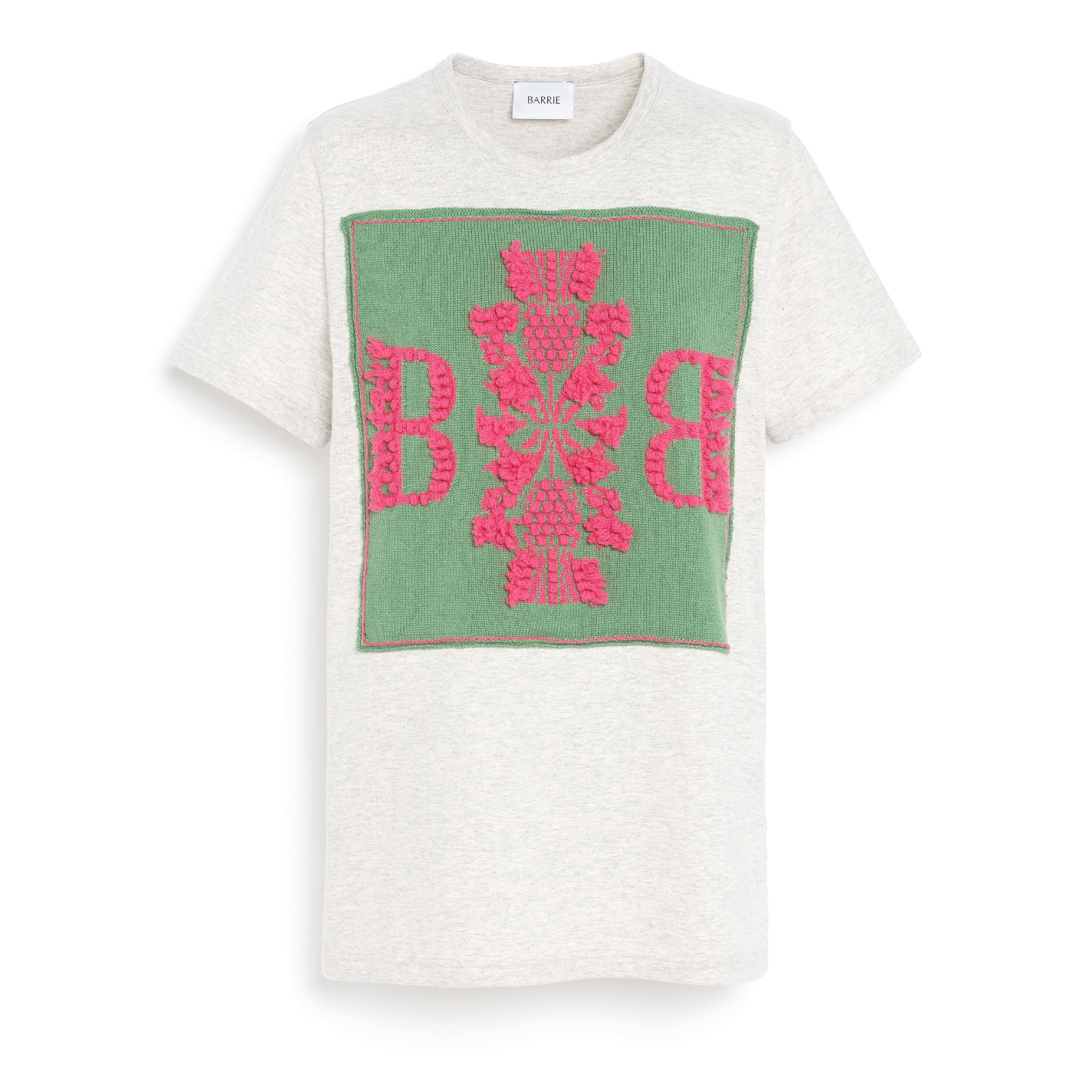T-Shirt avec patch logo B en cachemire