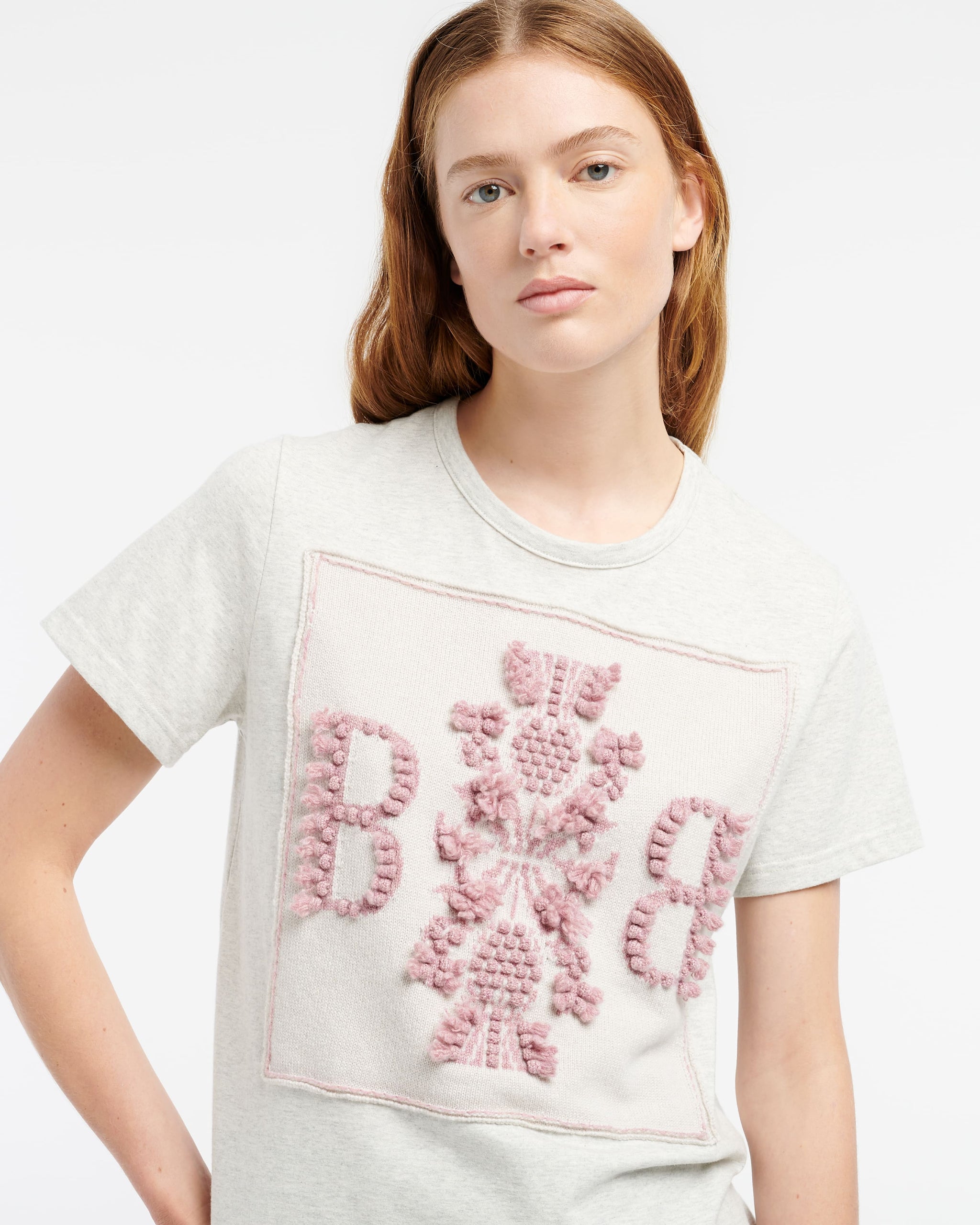 T-shirt with Barrie logo cashmere patch | Barrie - Barrie