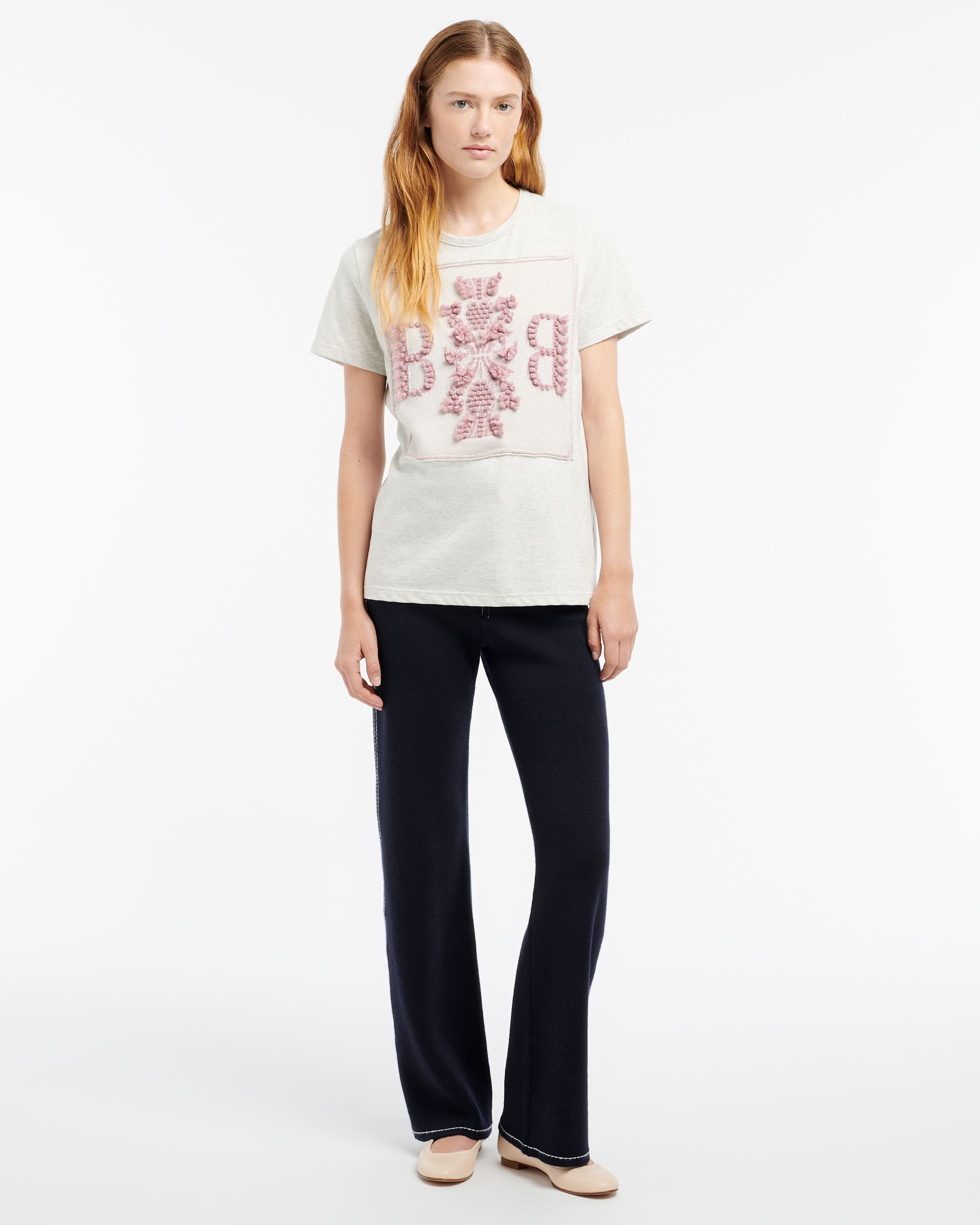 T-shirt with Barrie logo cashmere patch | Barrie - Barrie